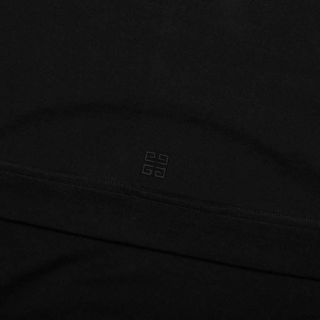 Embroidered Floral Logo Standard - Black