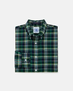GREEN/NAVY MADRAS SHIRT