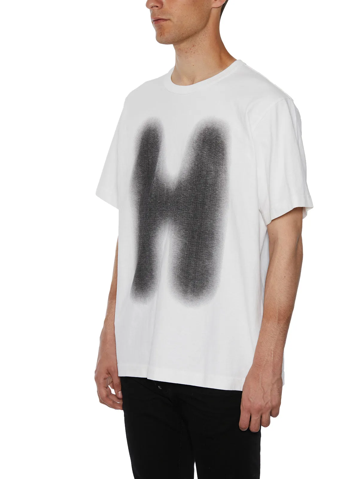 Helmut Lang Graffiti Printed Crewneck T-Shirt