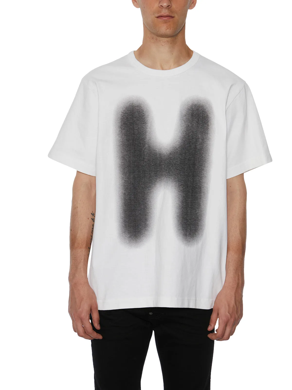 Helmut Lang Graffiti Printed Crewneck T-Shirt