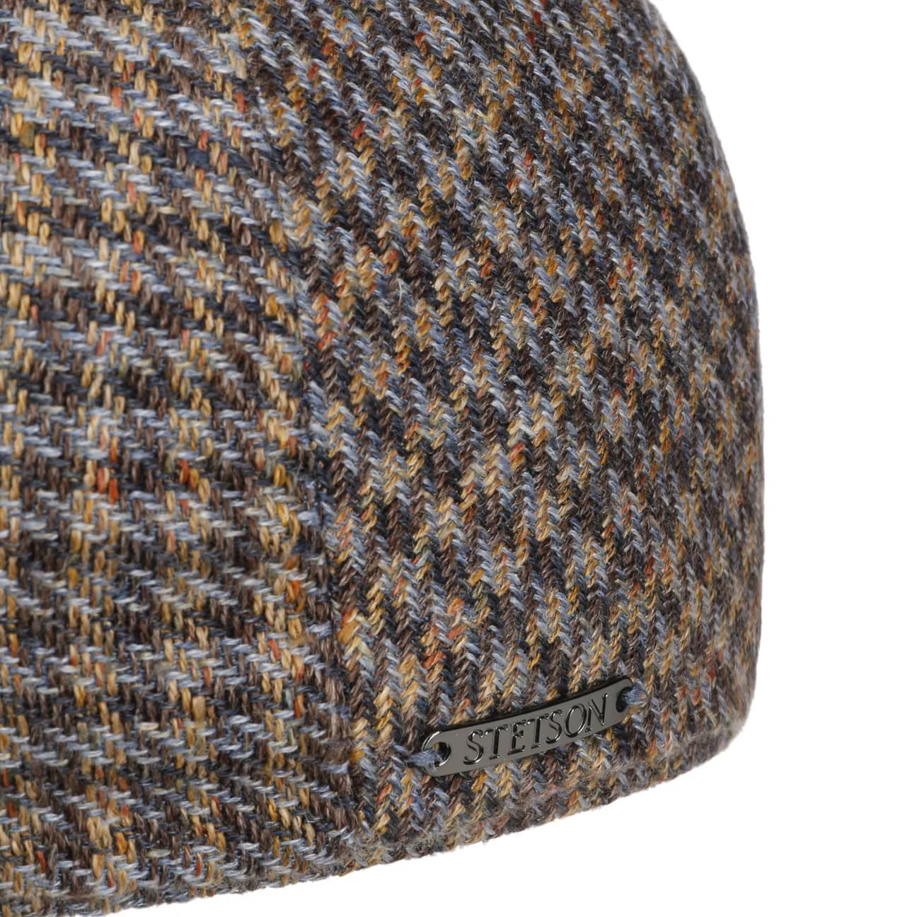 Houndstooth Tweed Driver Flat Cap by Stetson