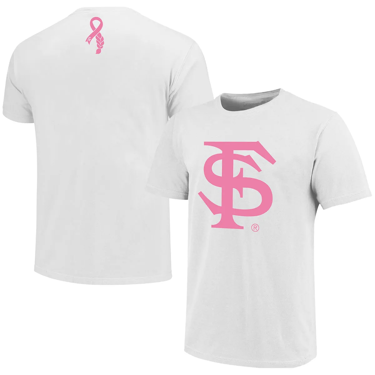 Image One Youth Interlocking FS/Lonni Breast Cancer Hair Braid Short Sleeve T-Shirt - White