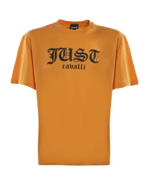 Just Cavalli Logo Printed Crewneck T-Shirt