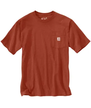 K87 - Loose Fit Heavyweight Pocket Tee - Saddle Red Heather