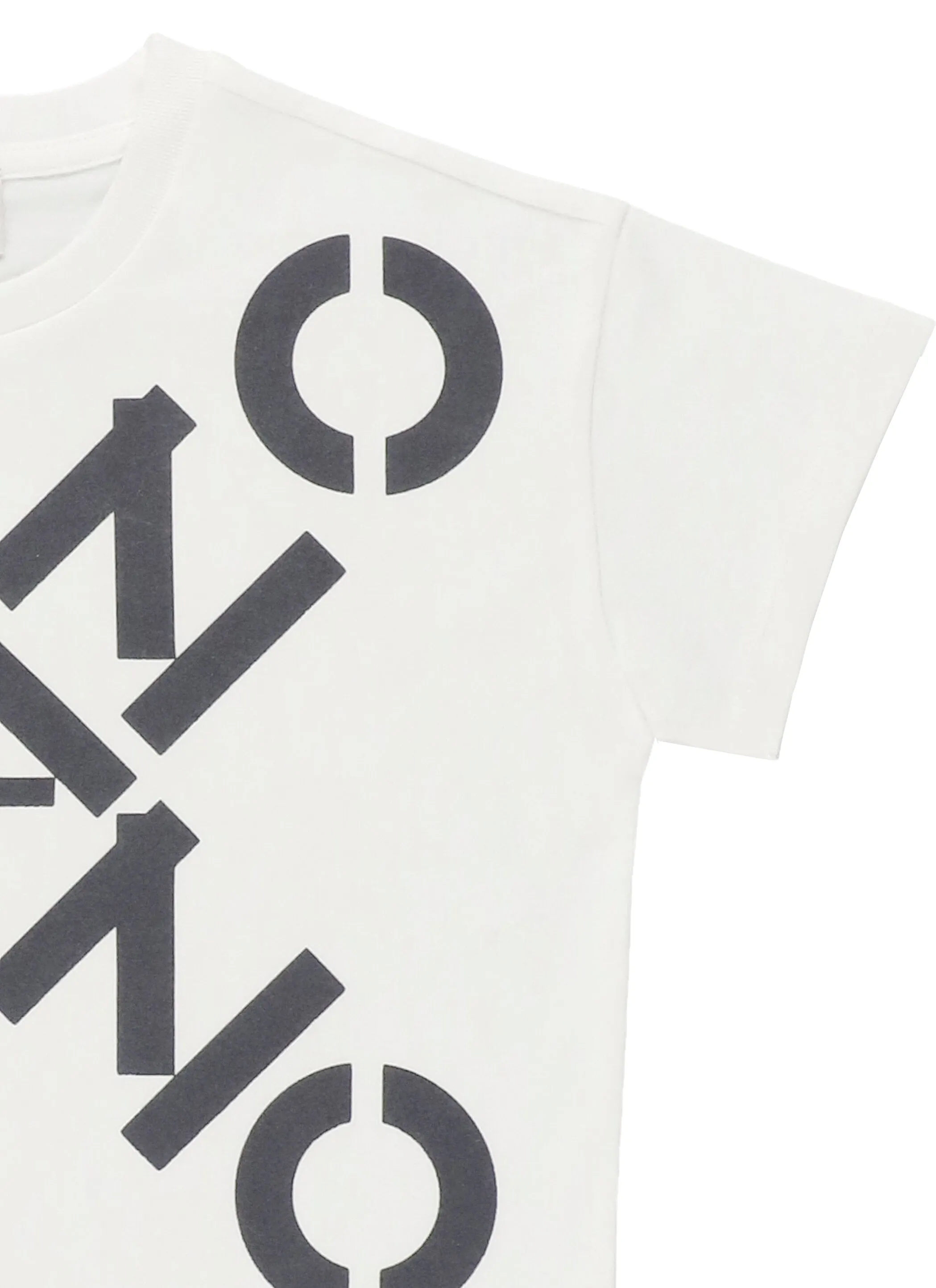 Kenzo Kids Cross Logo Printed Crewneck T-Shirt