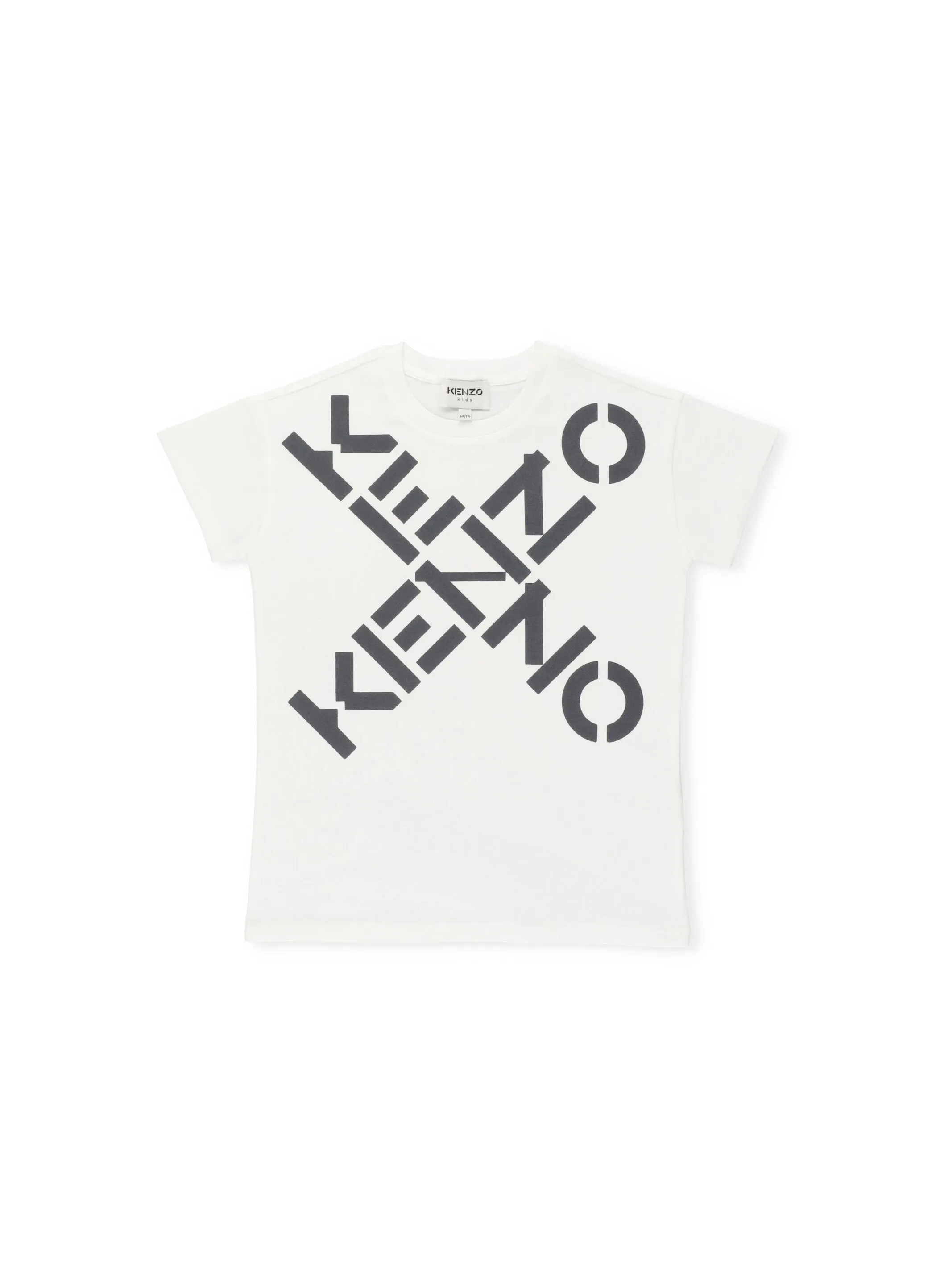 Kenzo Kids Cross Logo Printed Crewneck T-Shirt