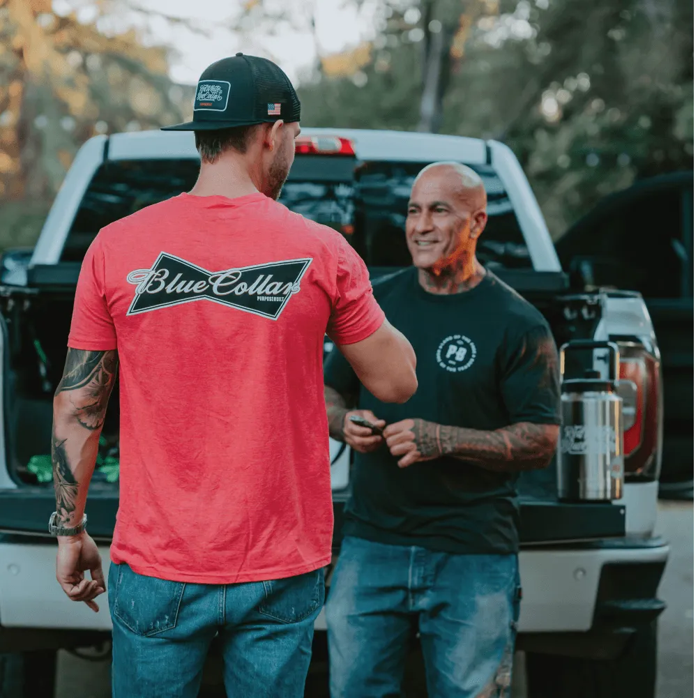 King Of The Trades Tee, Red Frost