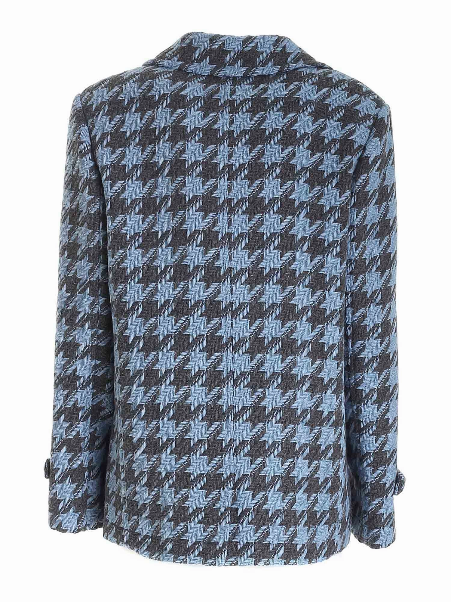 L'Autre Chose Patterned Double-Breasted Peacoat