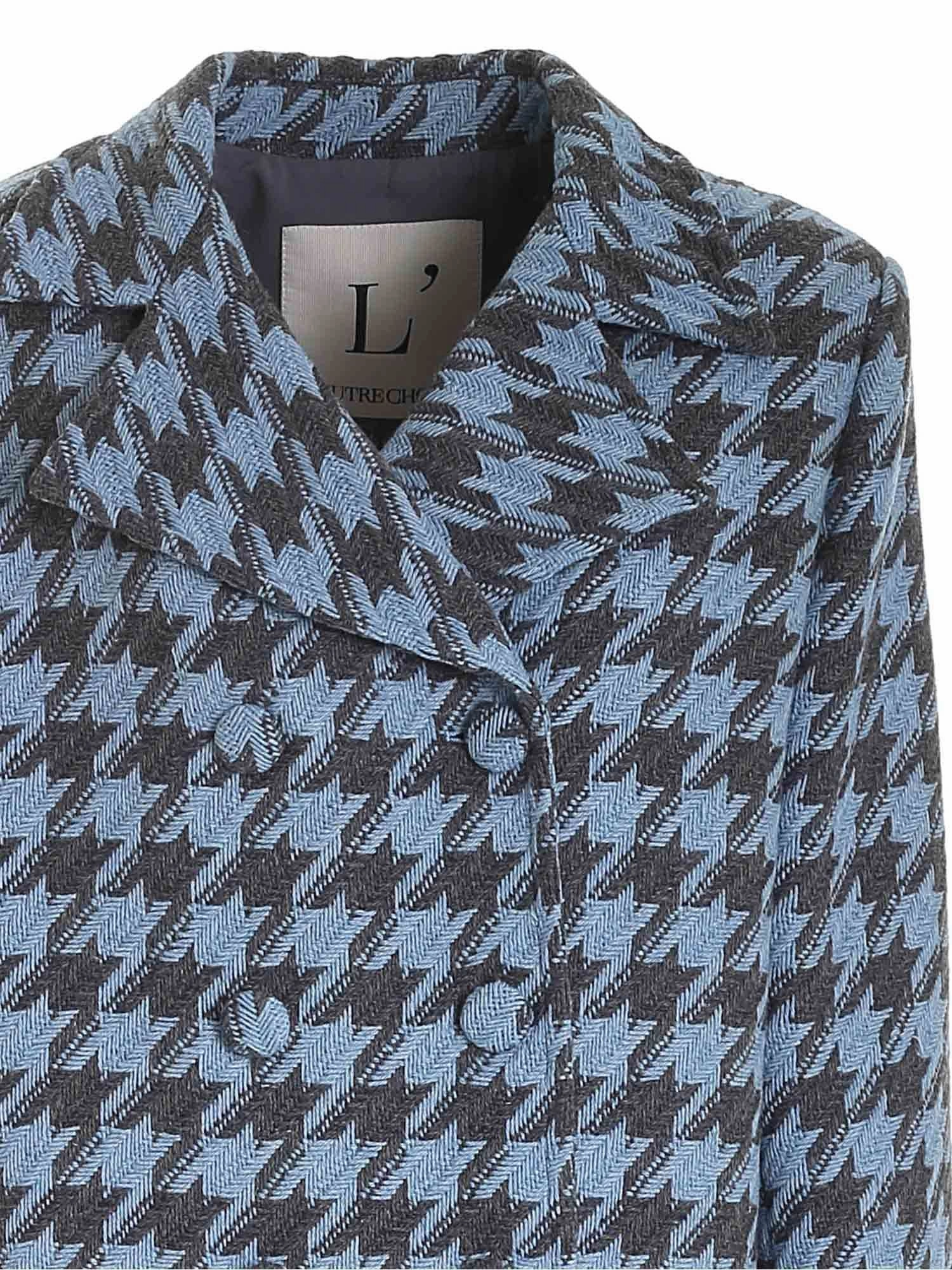 L'Autre Chose Patterned Double-Breasted Peacoat