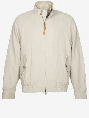 Linen Harrington Jacket Dry Sand