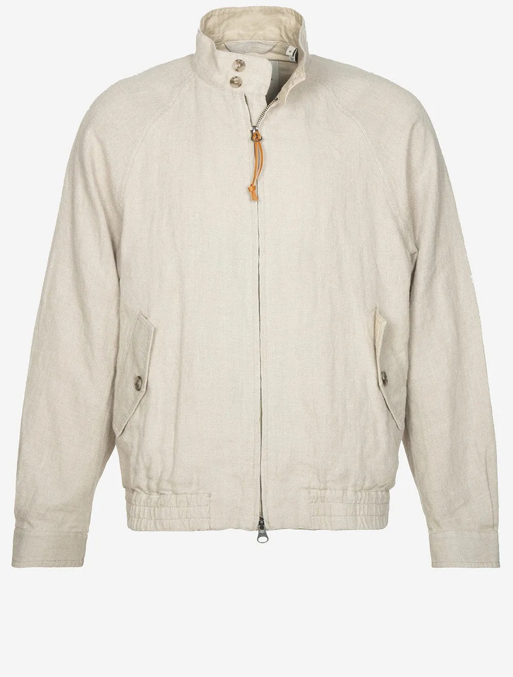 Linen Harrington Jacket Dry Sand