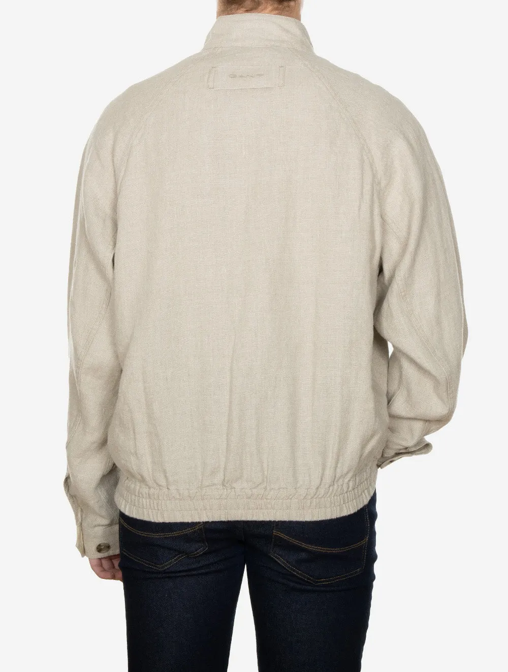 Linen Harrington Jacket Dry Sand