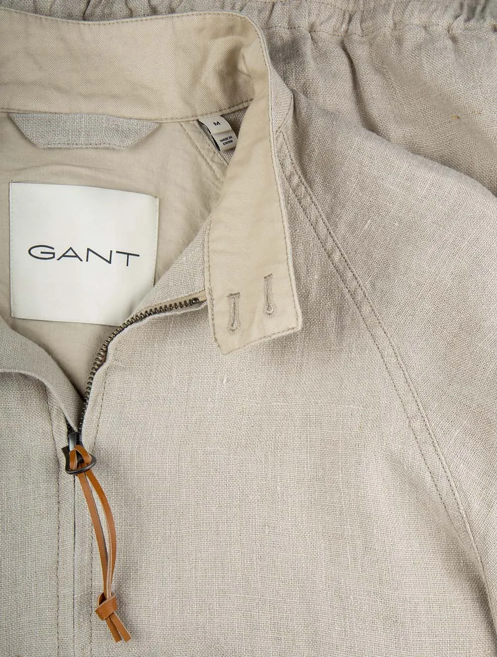 Linen Harrington Jacket Dry Sand