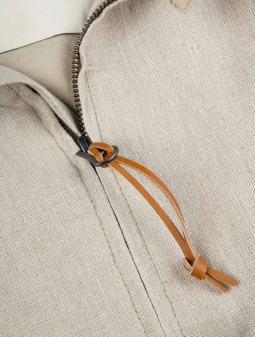Linen Harrington Jacket Dry Sand