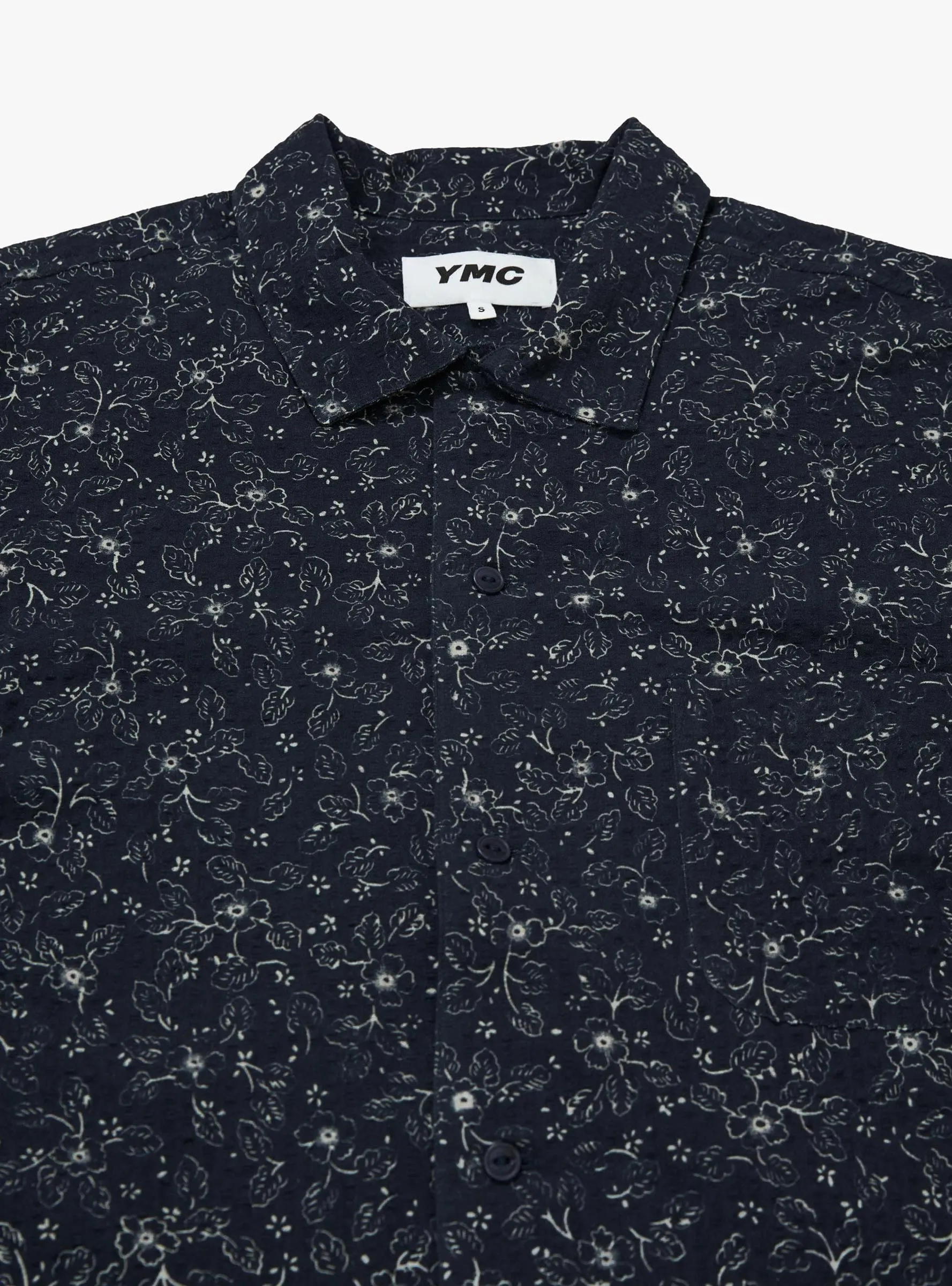 Malick Shirt Navy & Ecru