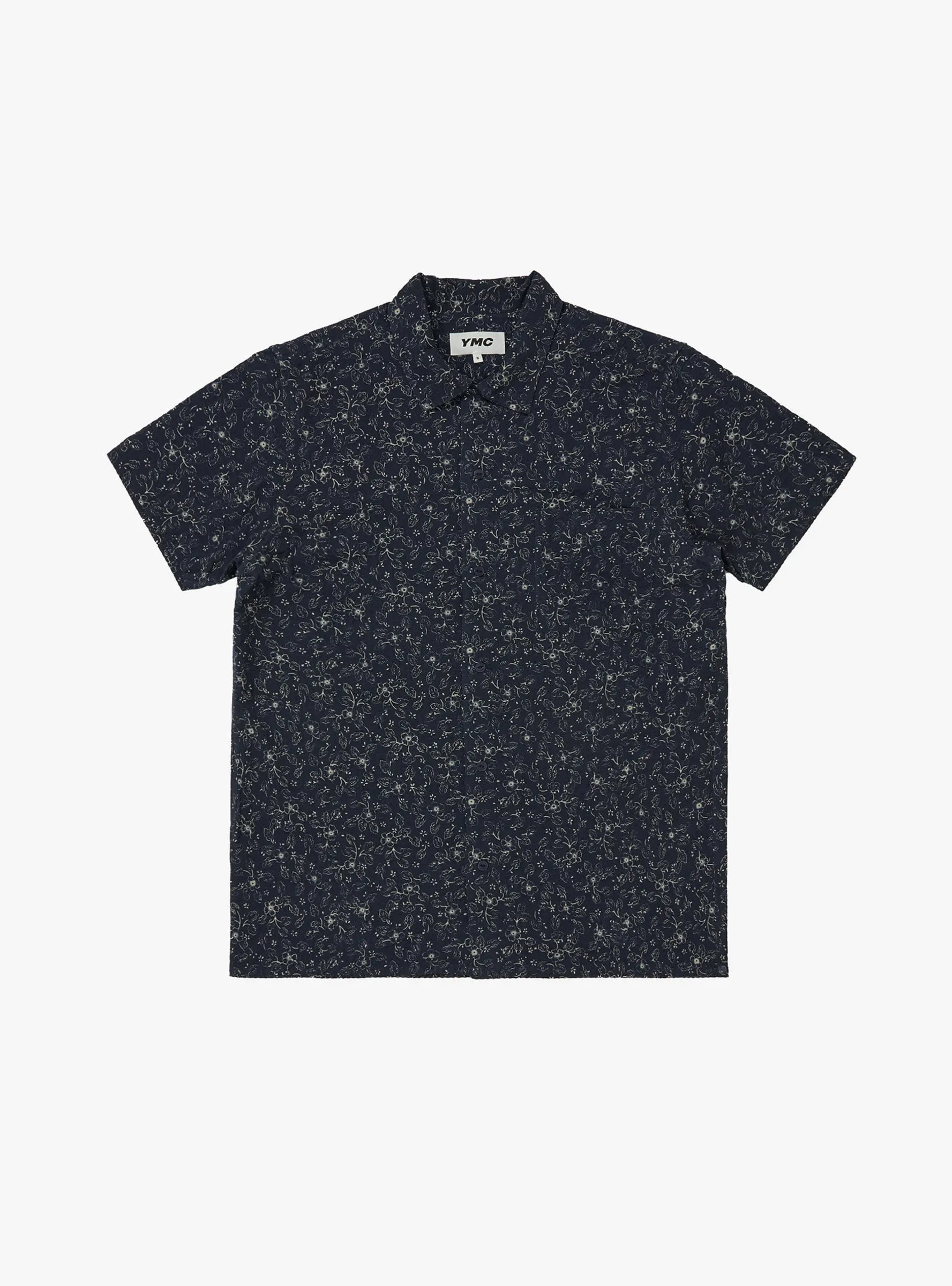 Malick Shirt Navy & Ecru