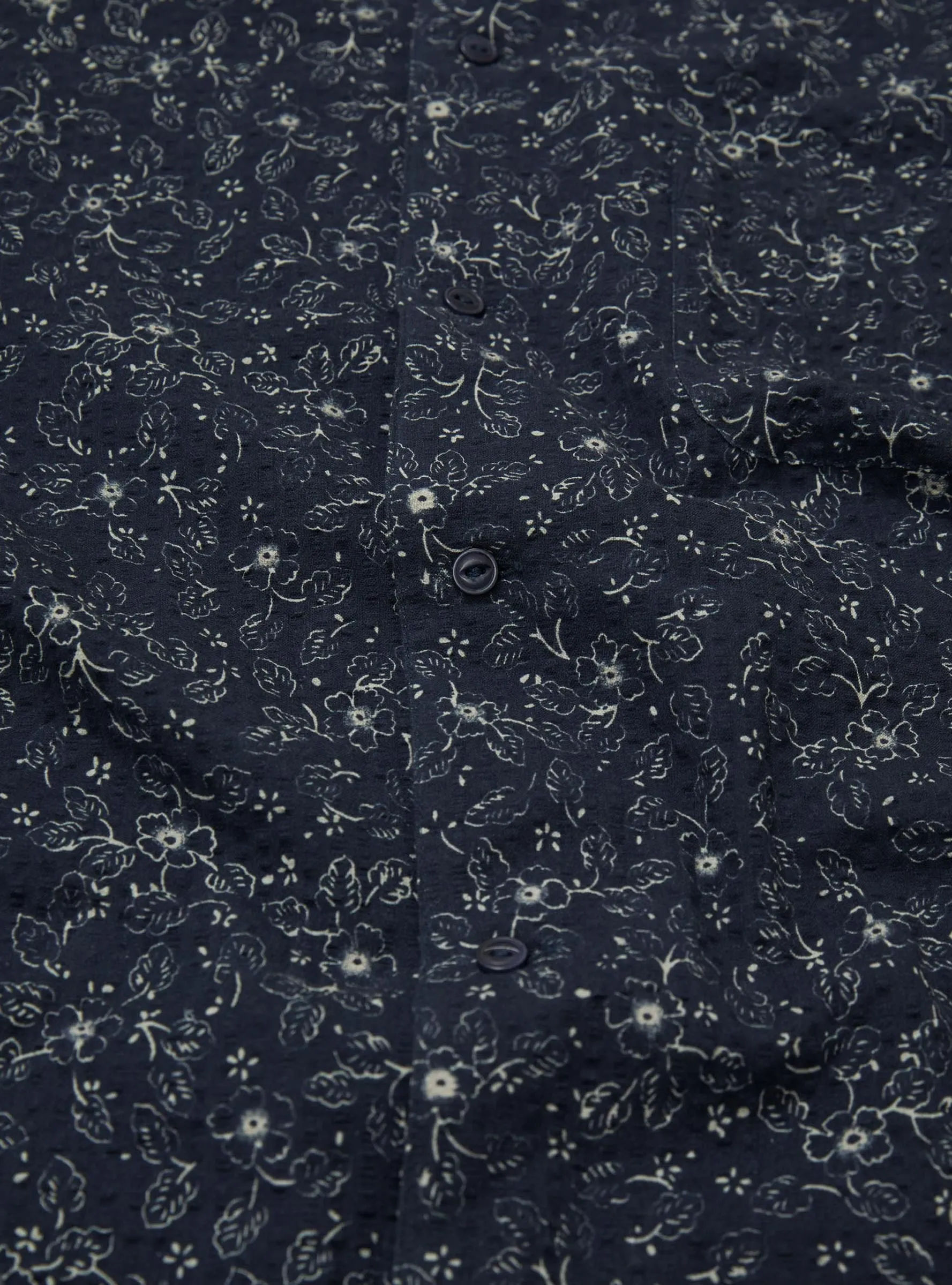 Malick Shirt Navy & Ecru