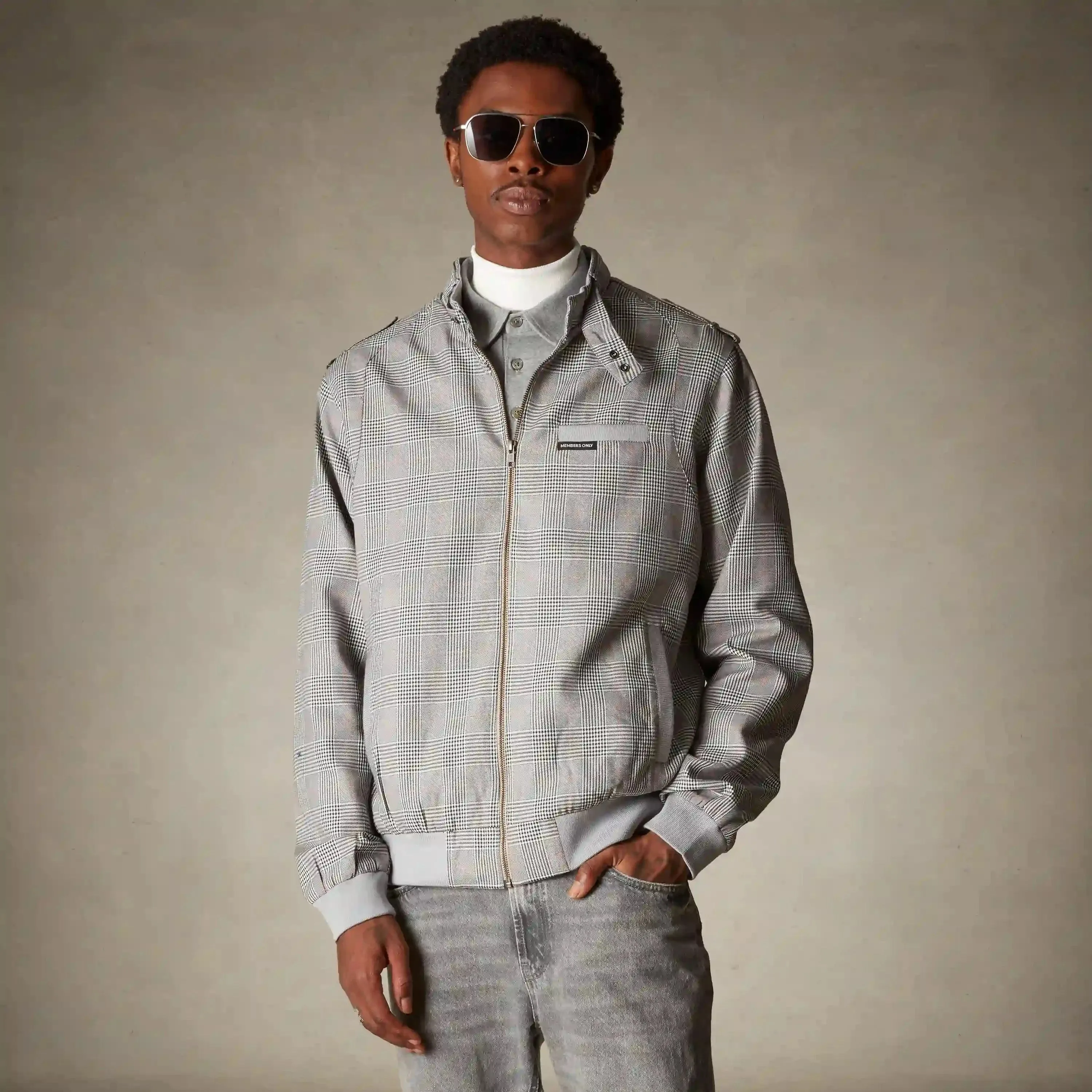 Men's Anderson Glen Plaid Iconic Racer Jacket