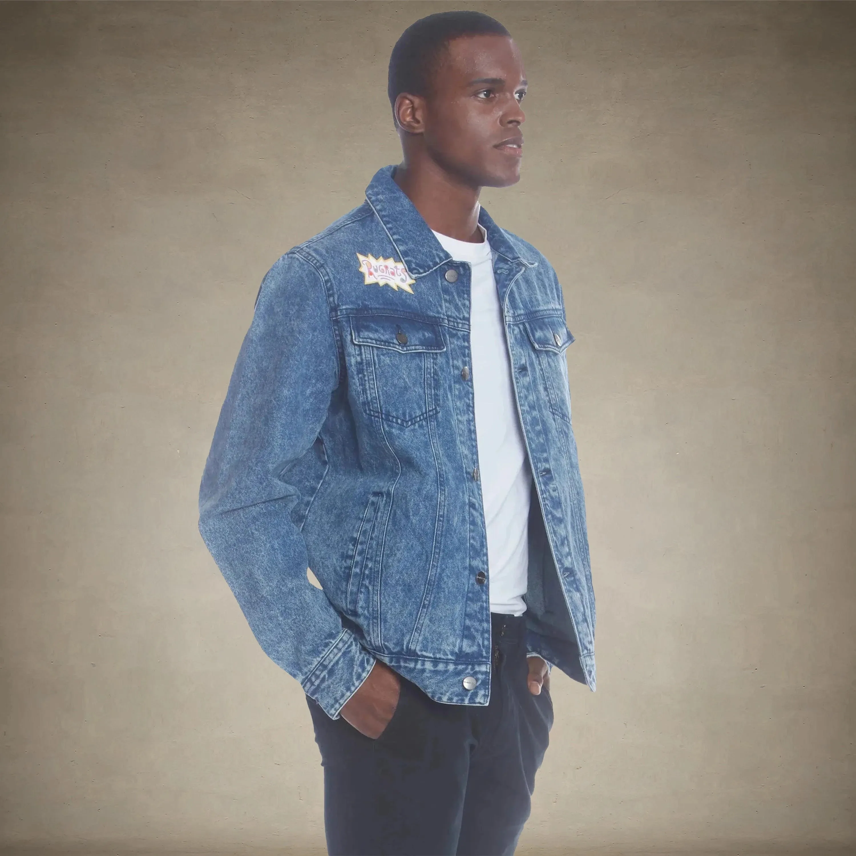 Men's Chucky Placement Nickelodeon Denim Jacket - FINAL SALE