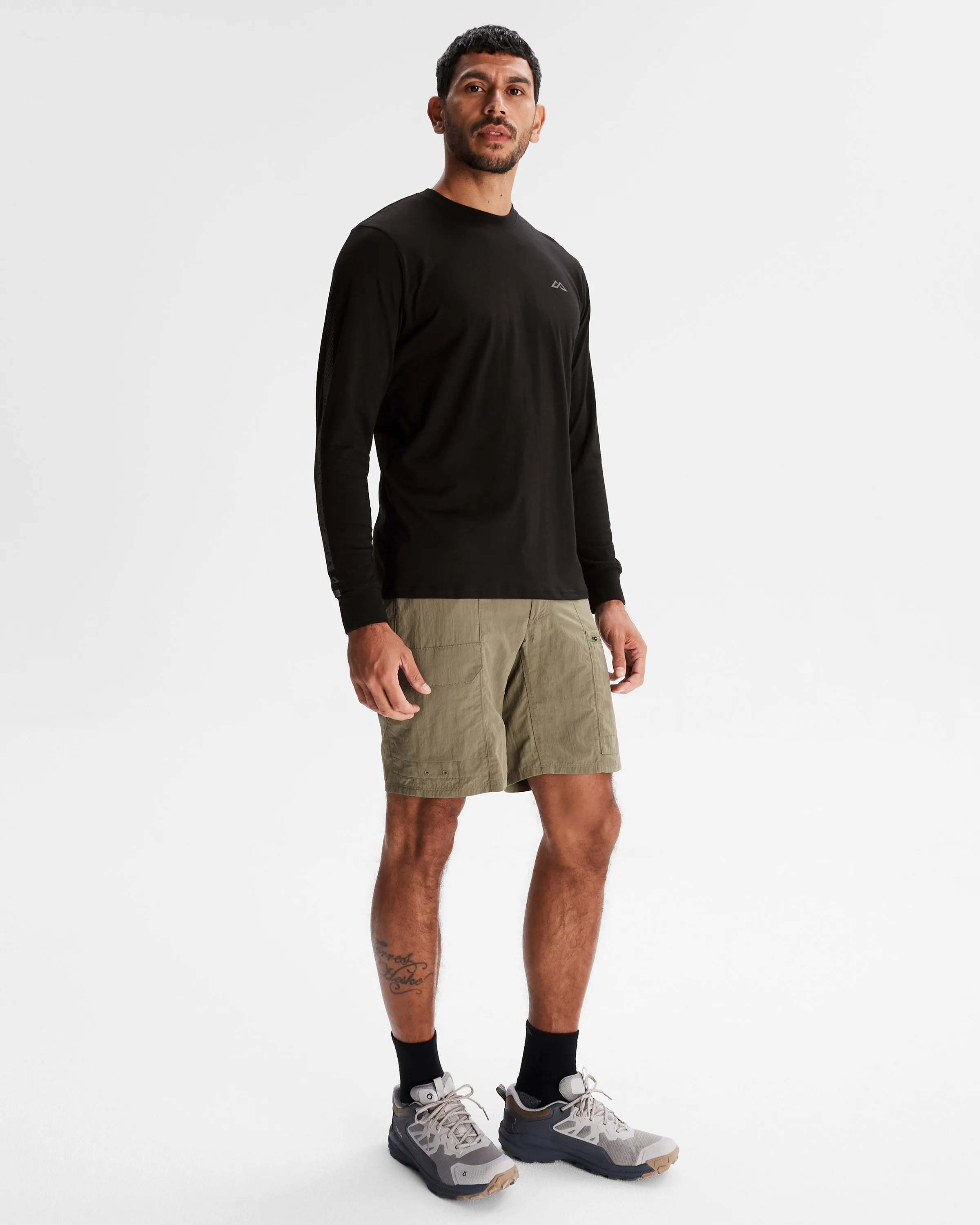 Men's Co-ordinate Organic Cotton Long Sleeve T-shirt - Black