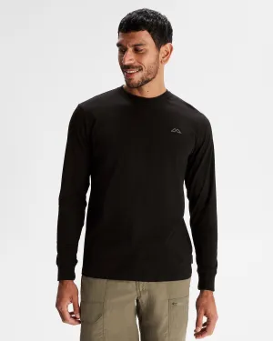 Men's Co-ordinate Organic Cotton Long Sleeve T-shirt - Black