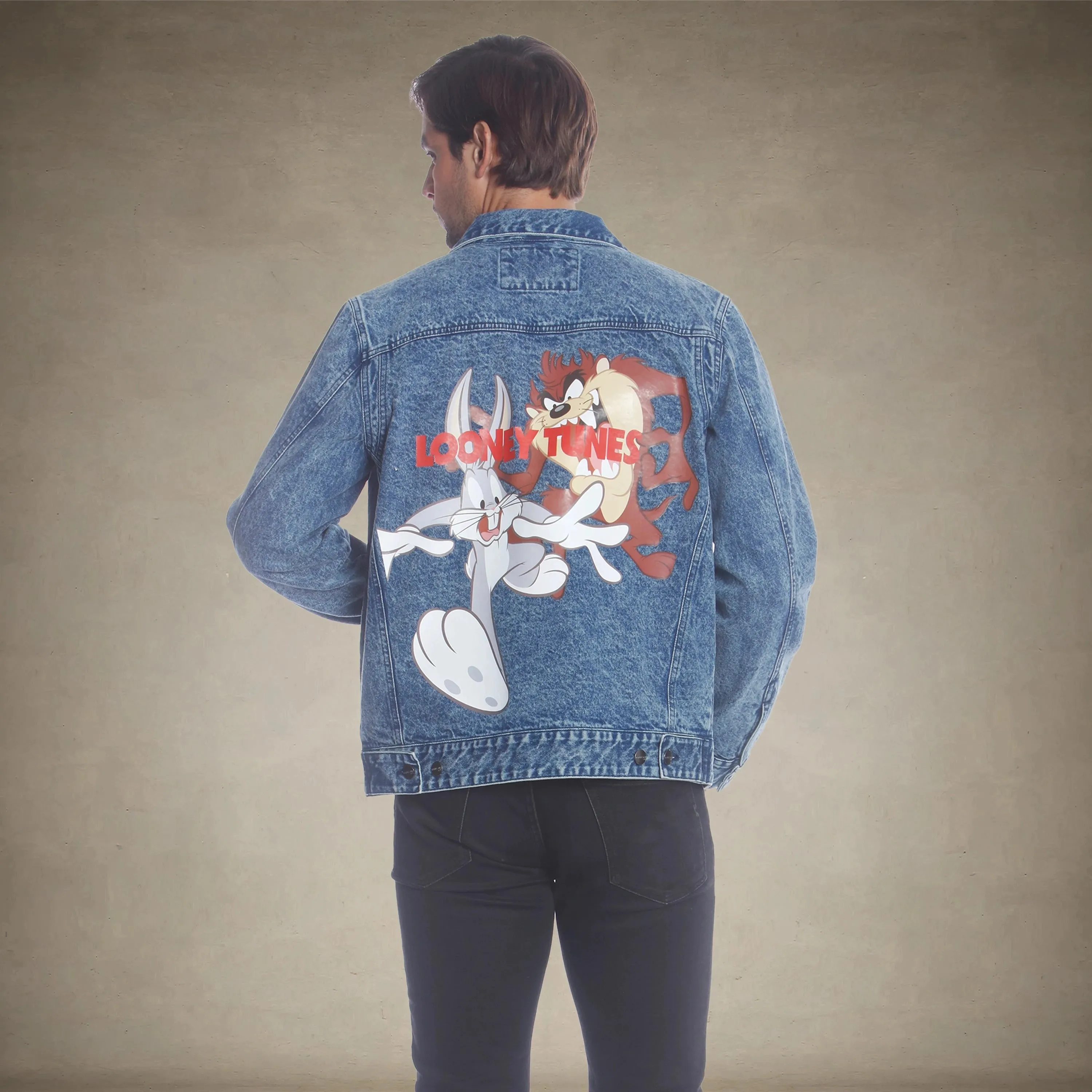 Men's Denim Looney Tunes Bugs Placement Jacket - FINAL SALE