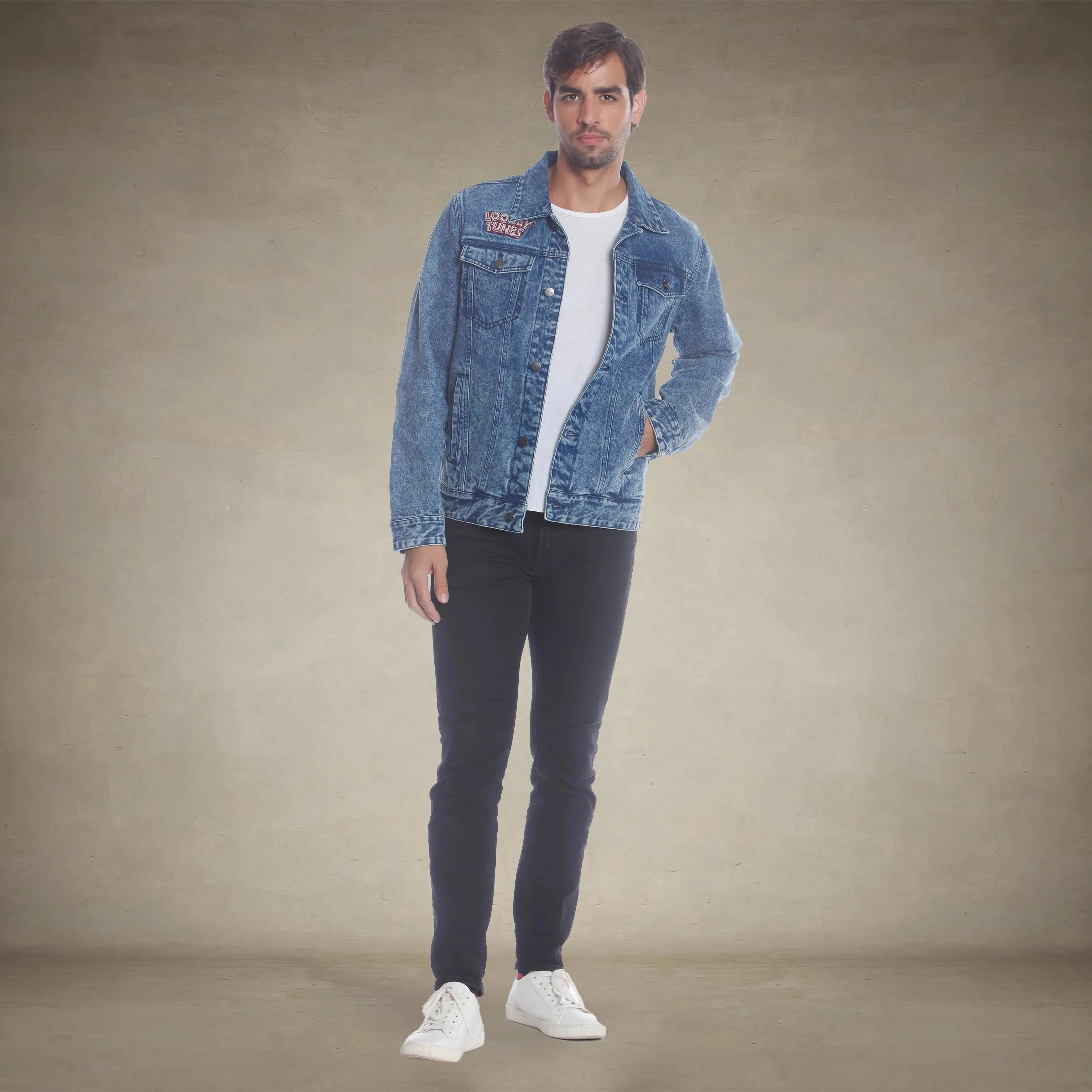 Men's Denim Looney Tunes Bugs Placement Jacket - FINAL SALE