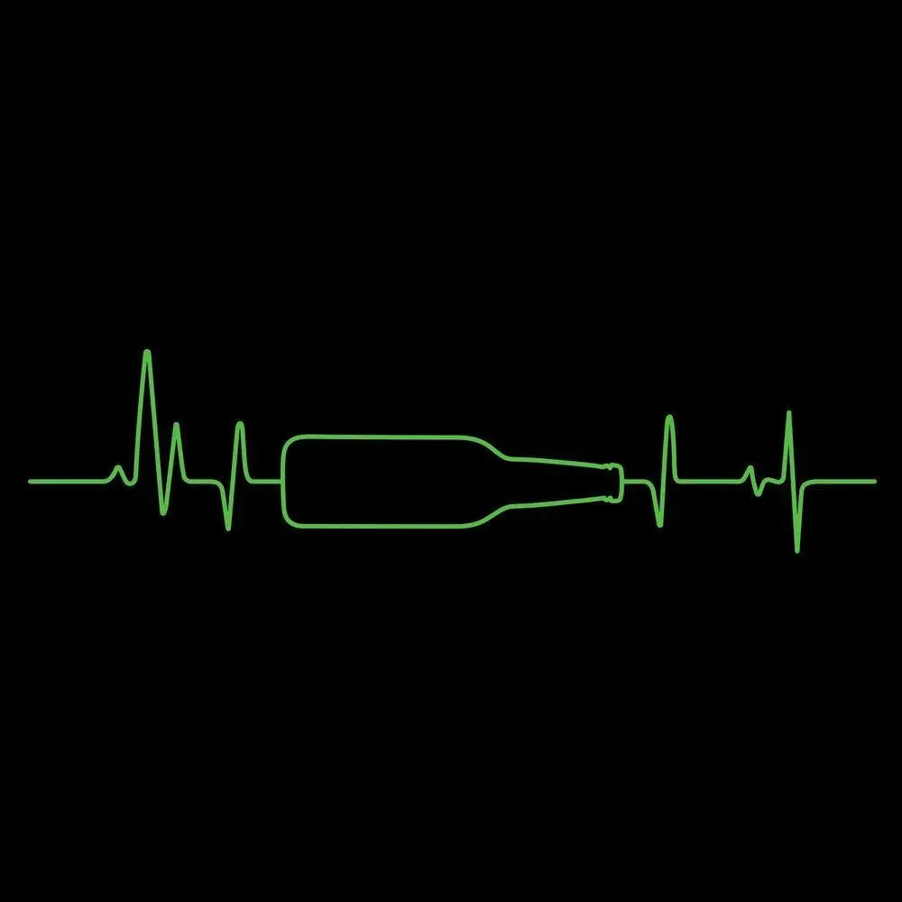 Men's Drinking EKG Tee - Black