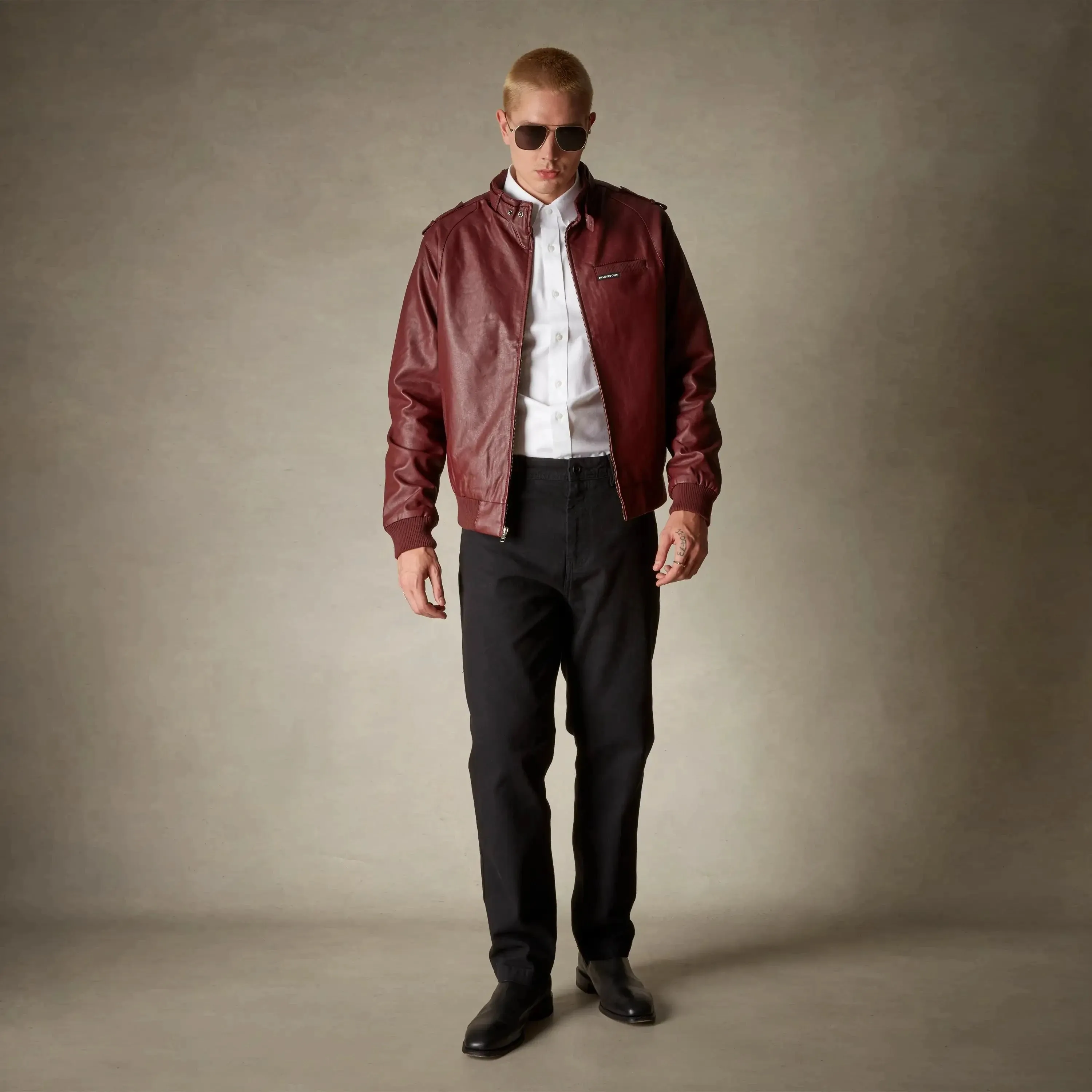 Men's Faux Leather Iconic Racer Jacket