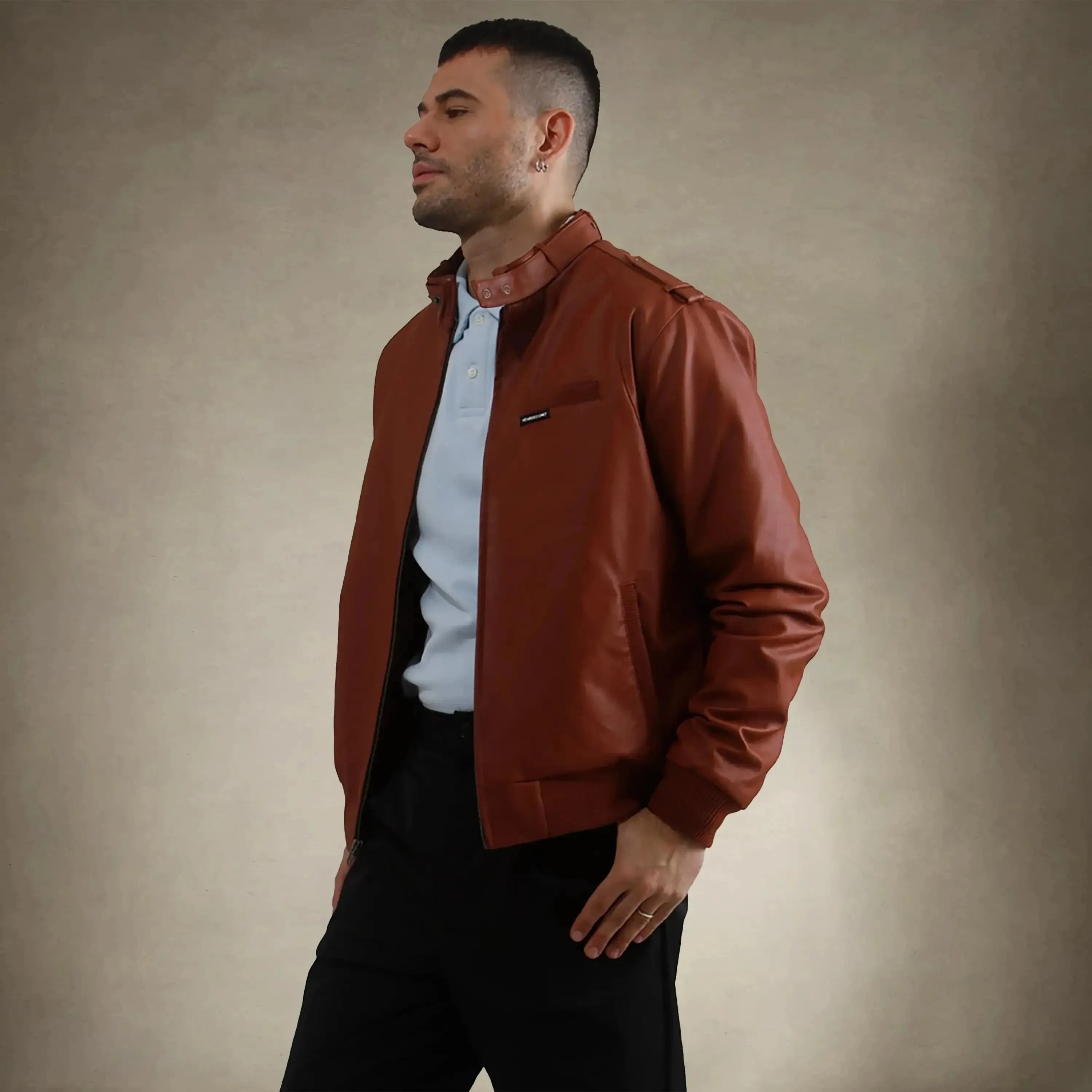 Men's Faux Leather Iconic Racer Jacket