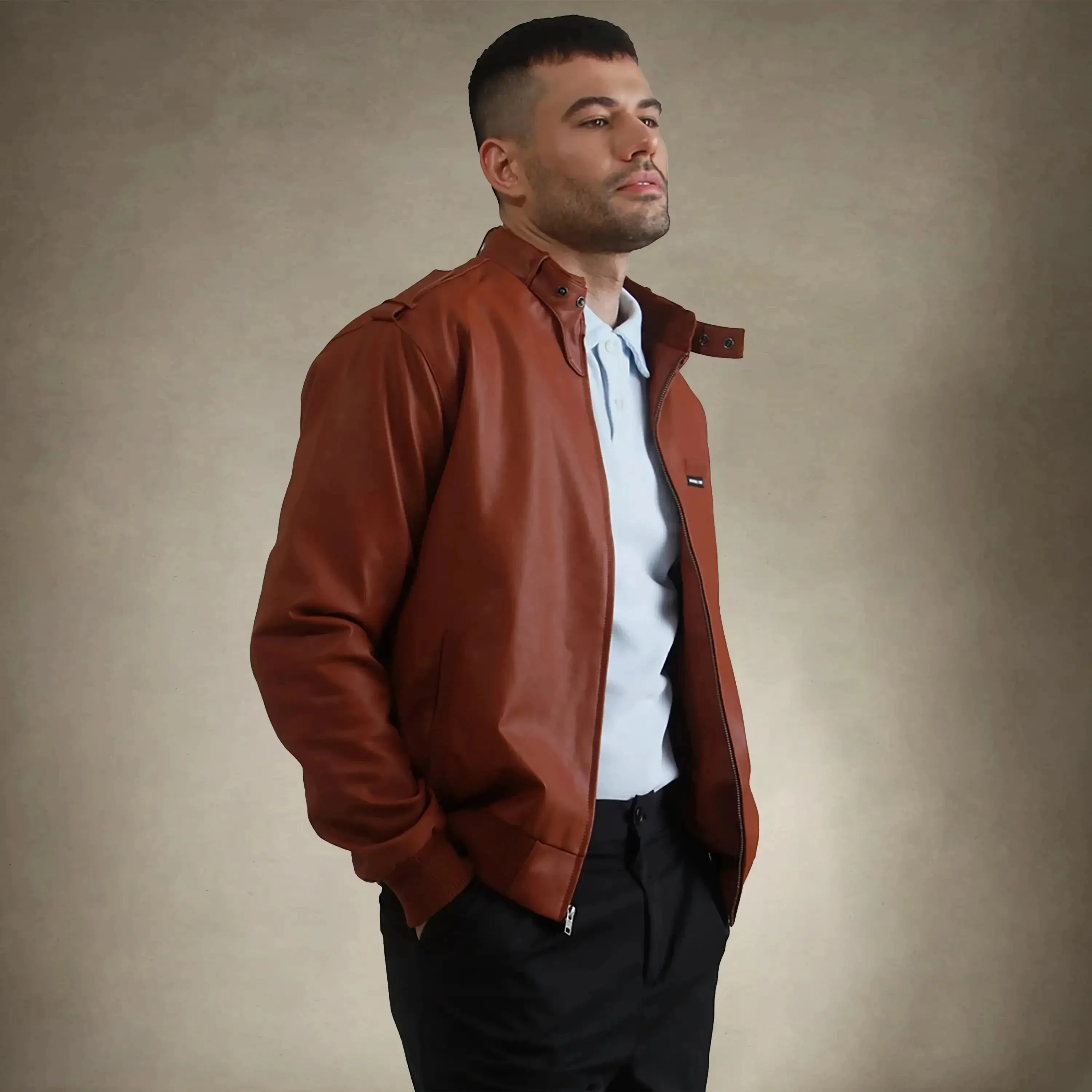 Men's Faux Leather Iconic Racer Jacket