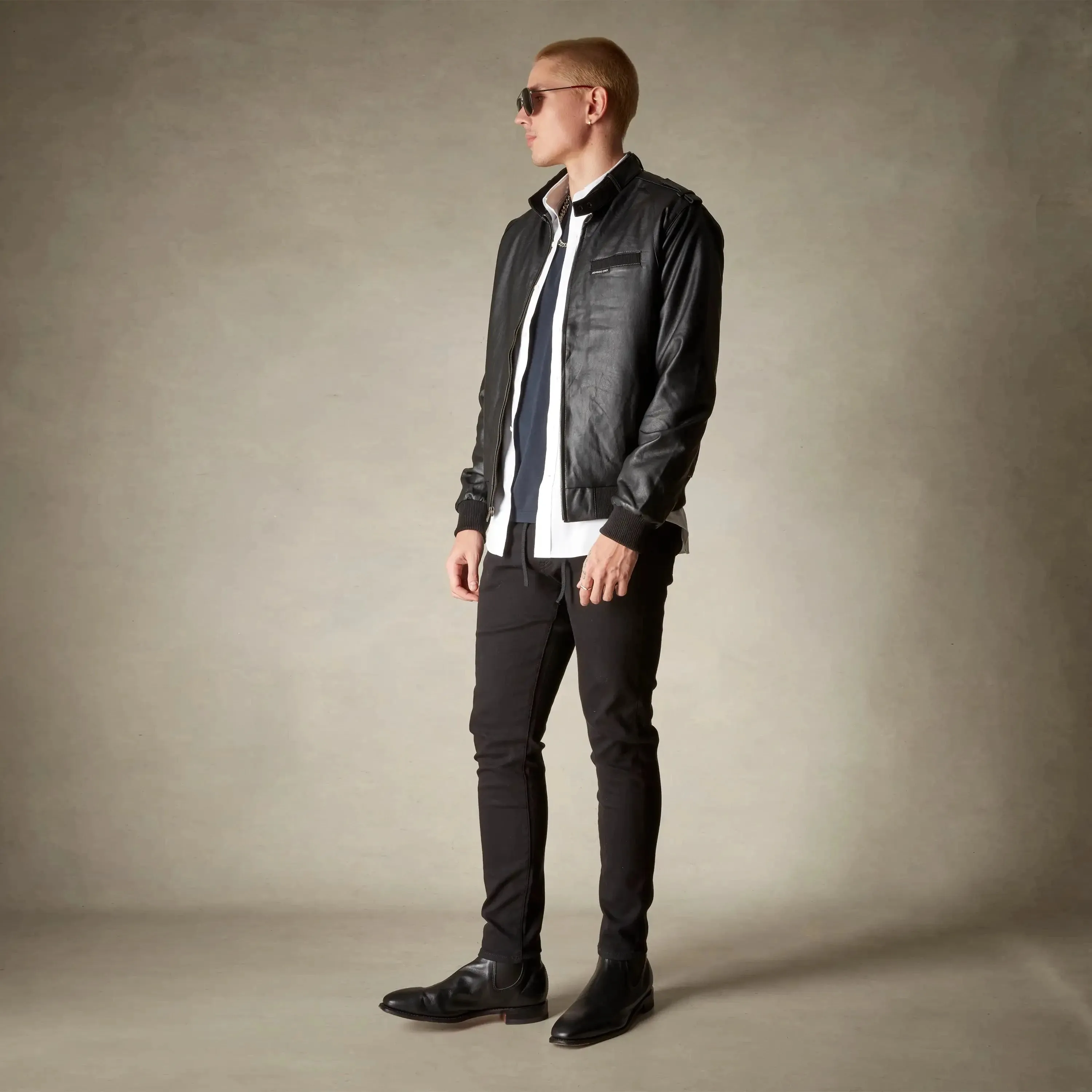 Men's Faux Leather Iconic Racer Jacket
