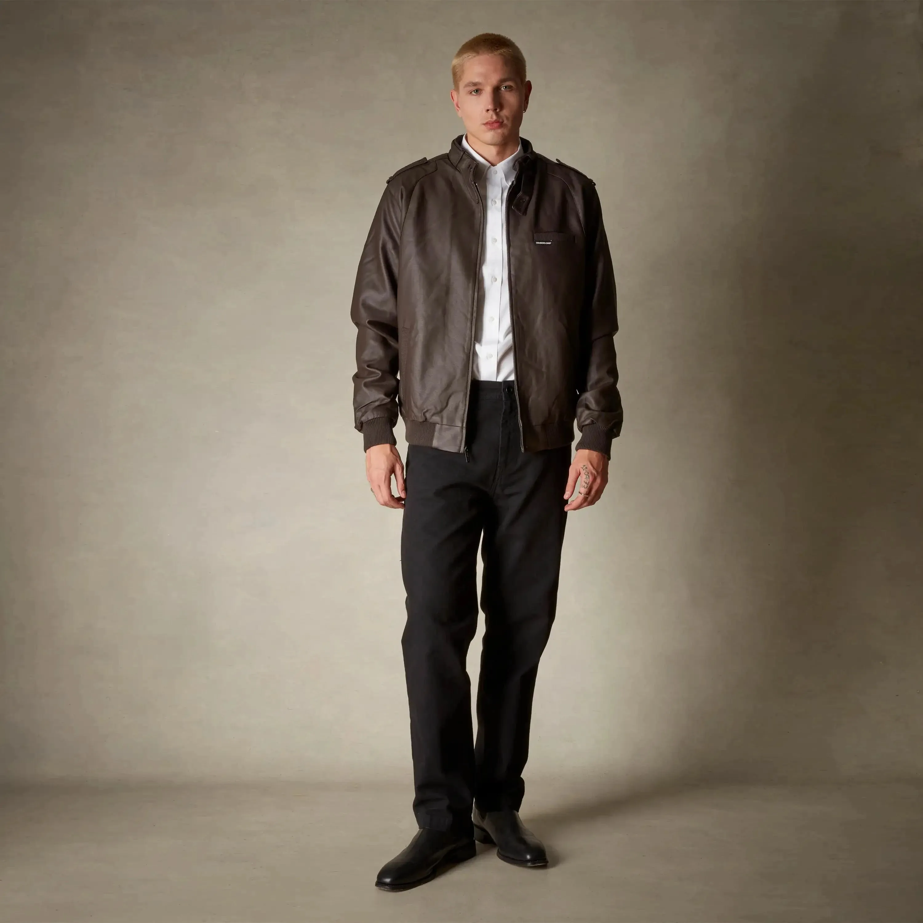 Men's Faux Leather Iconic Racer Jacket