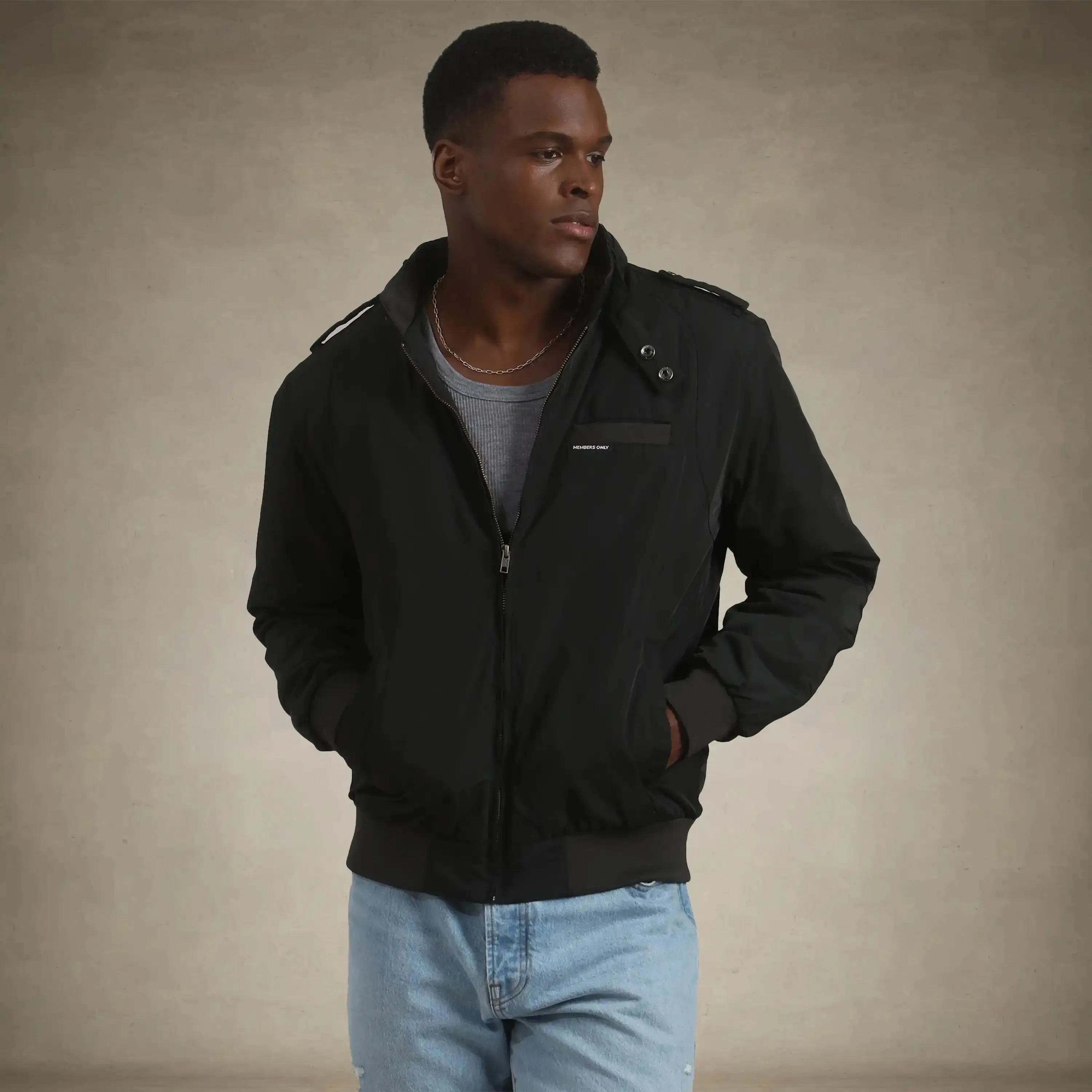 Men's Iconic Racer Quilted Lining Jacket