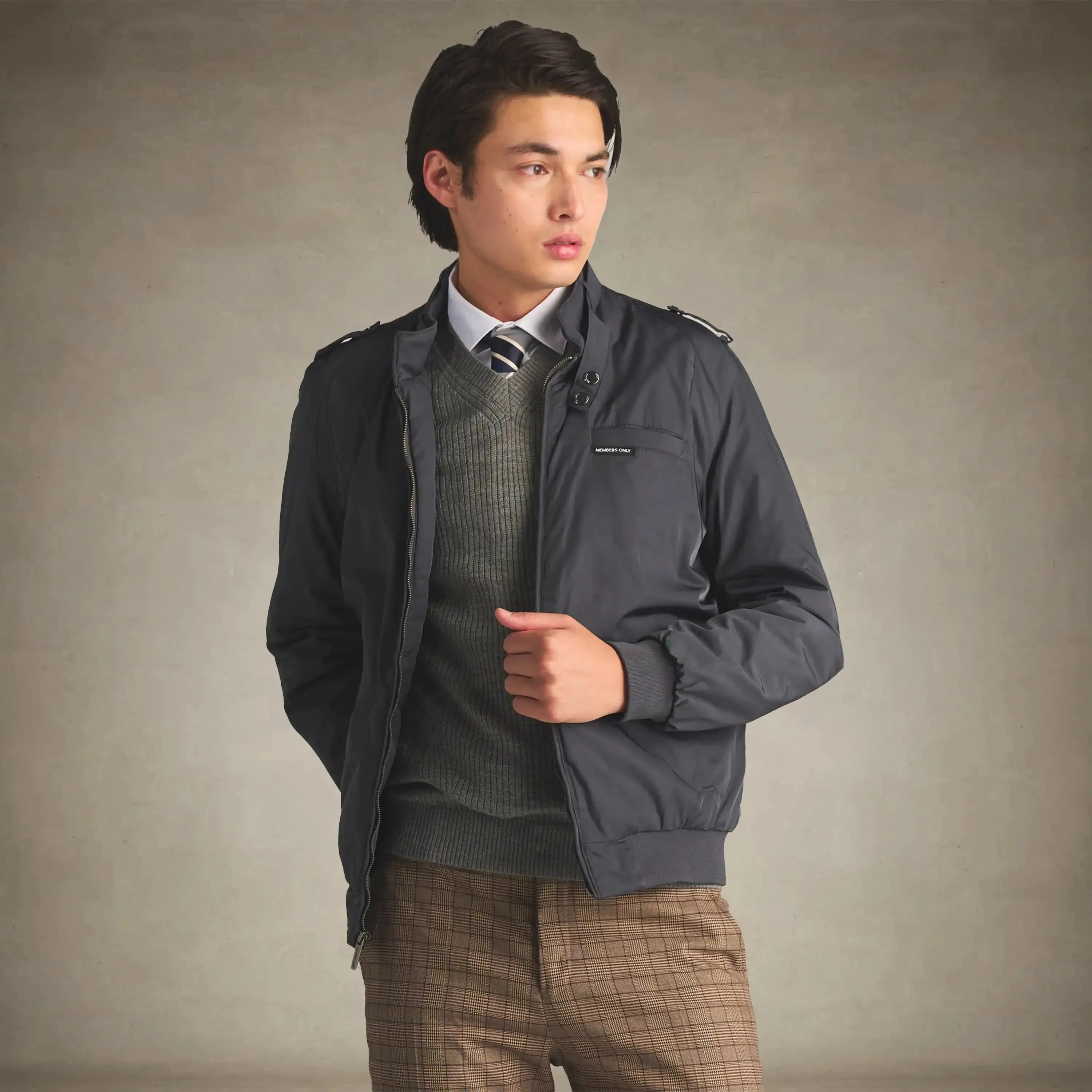 Men's Iconic Racer Quilted Lining Jacket