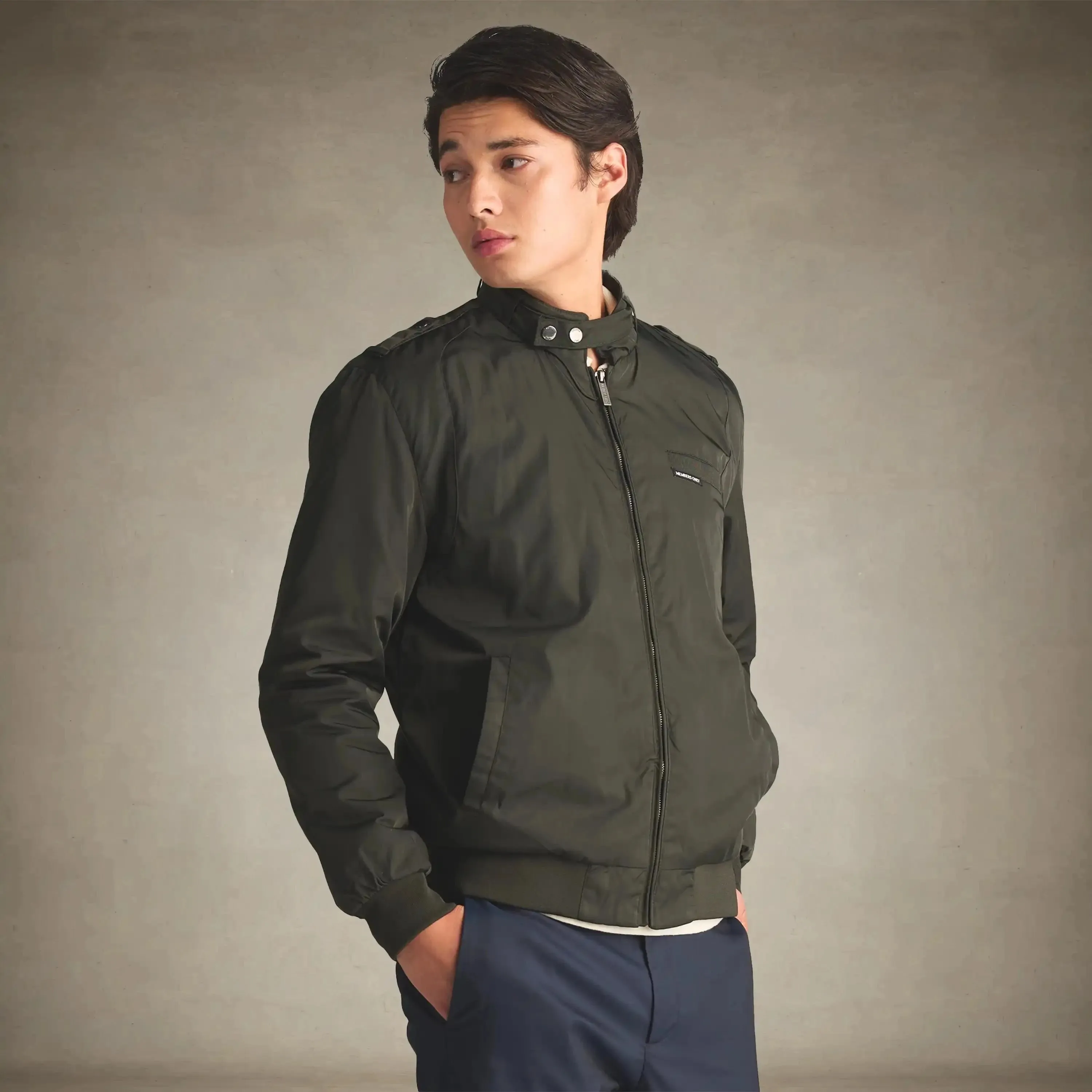 Men's Iconic Racer Quilted Lining Jacket