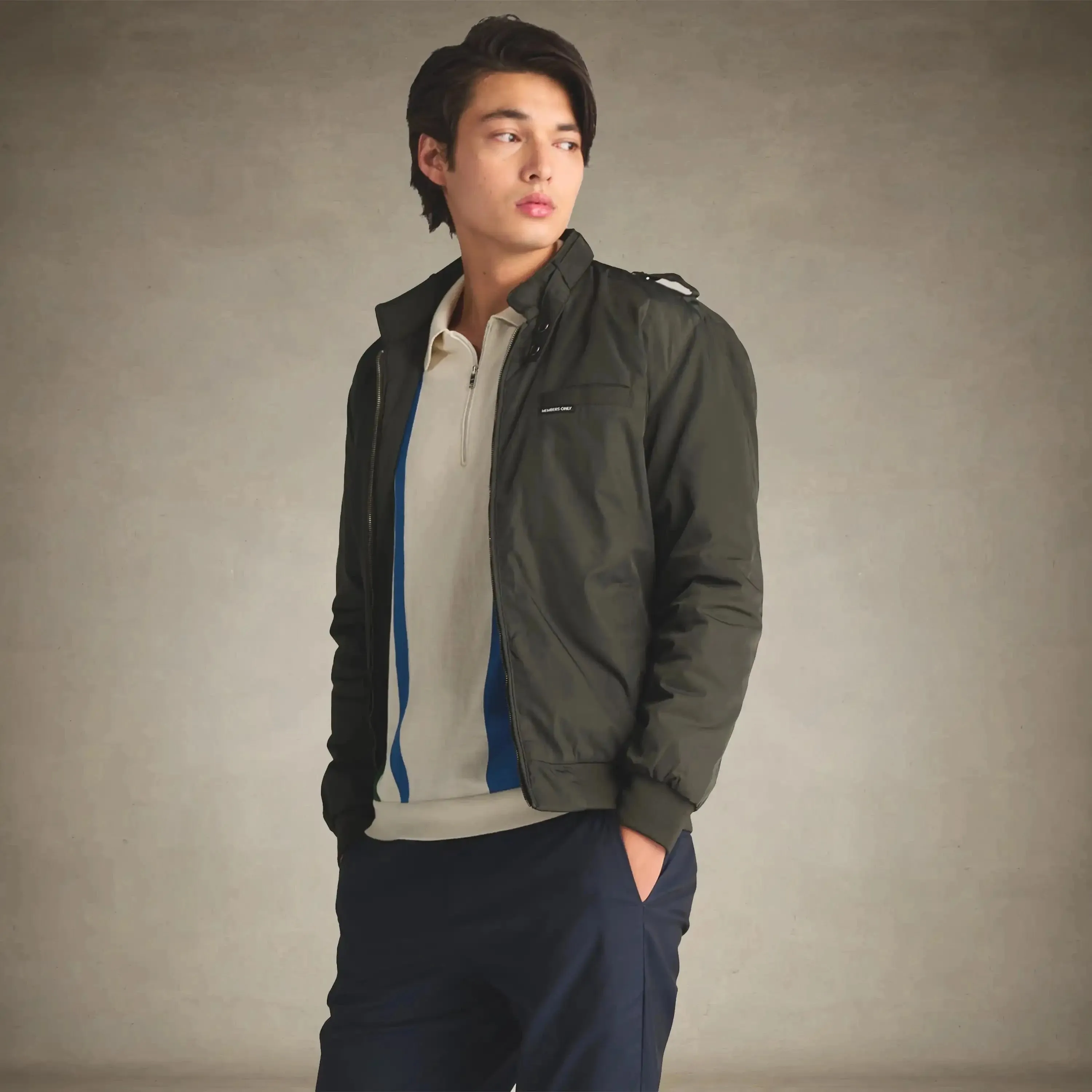 Men's Iconic Racer Quilted Lining Jacket