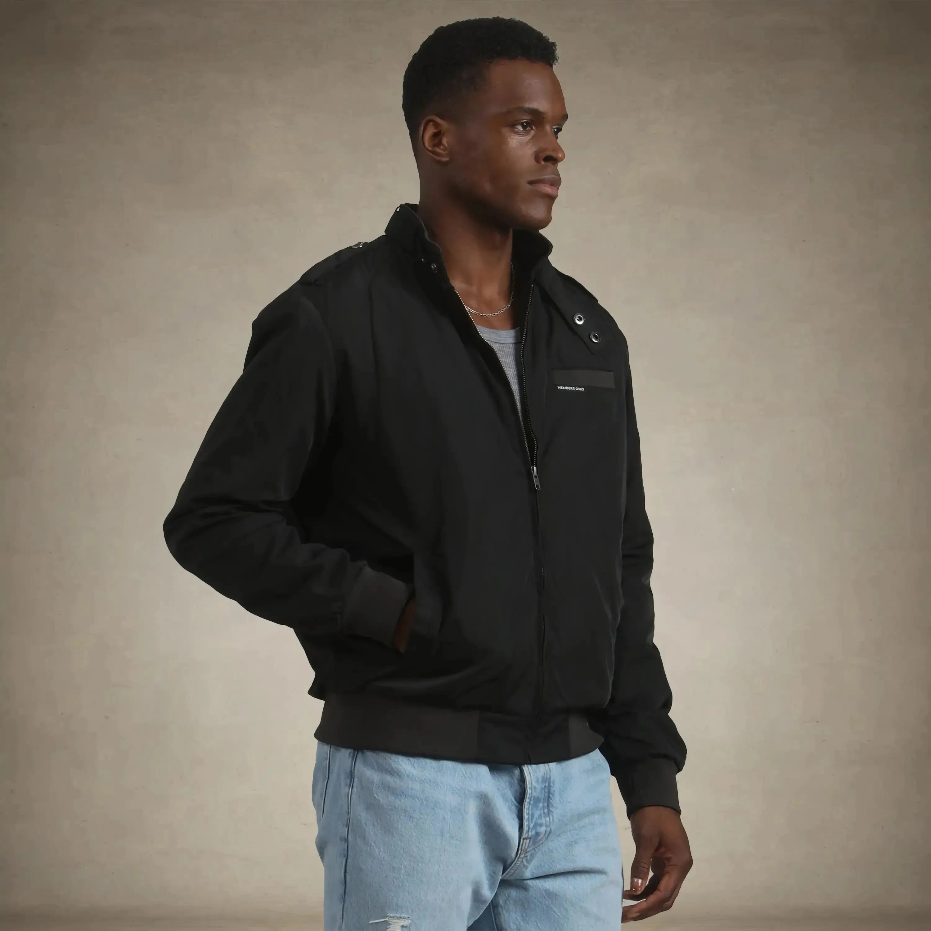 Men's Iconic Racer Quilted Lining Jacket