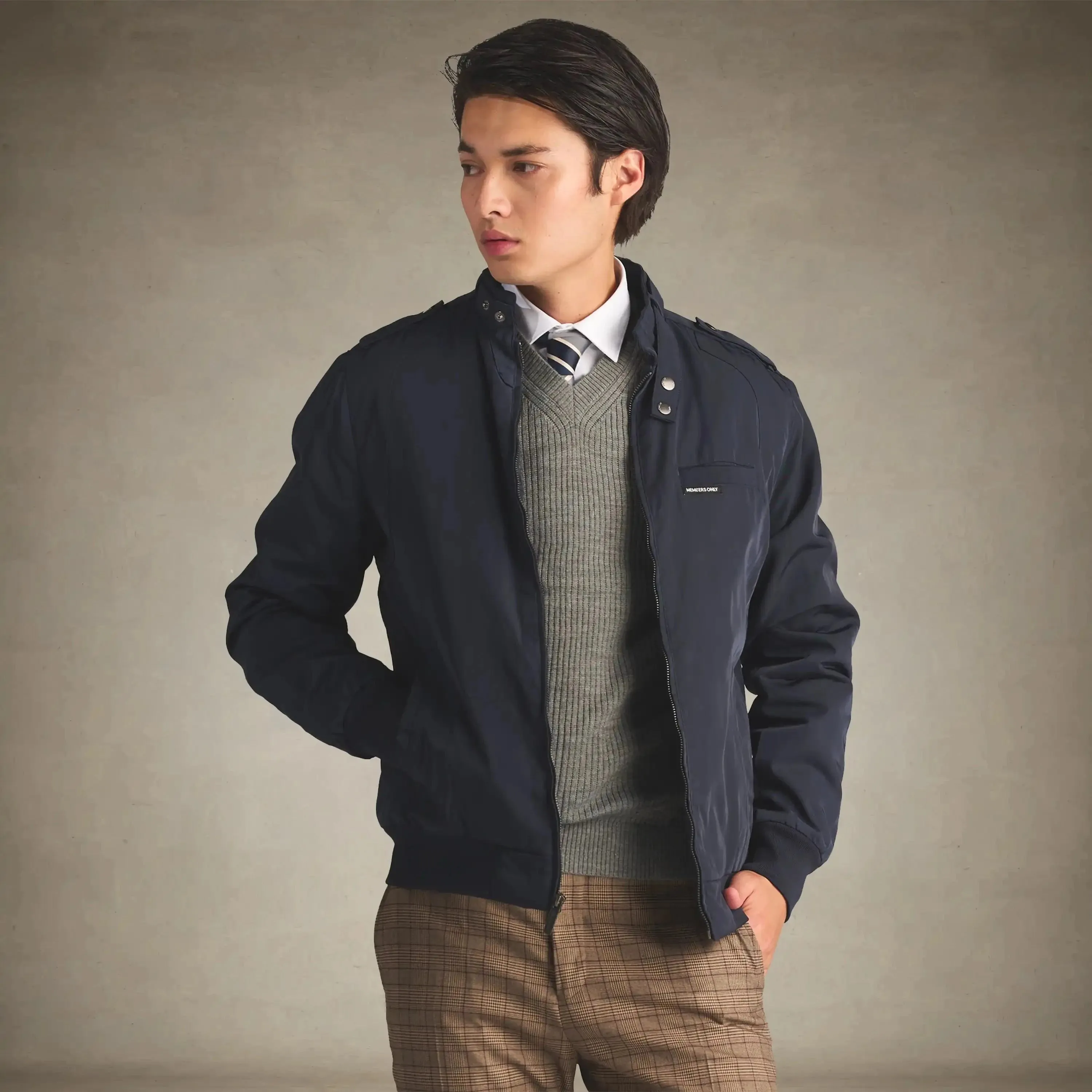 Men's Iconic Racer Quilted Lining Jacket
