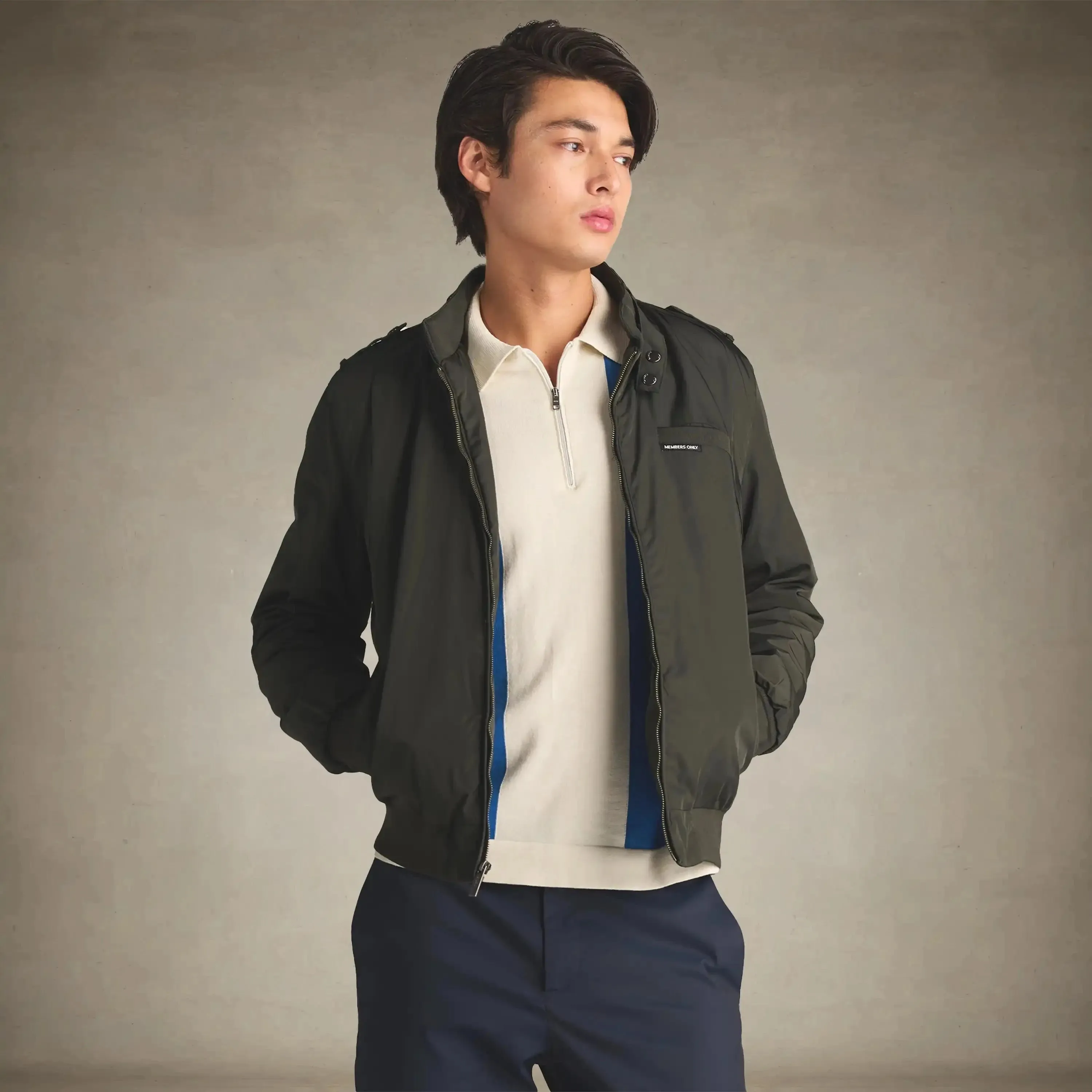 Men's Iconic Racer Quilted Lining Jacket