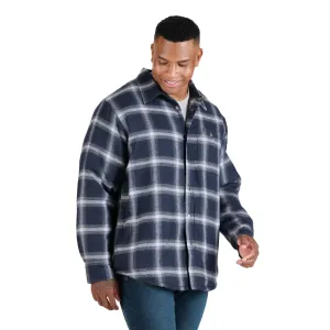Men's Sherpa-Lined Flannel Shirt Jacket