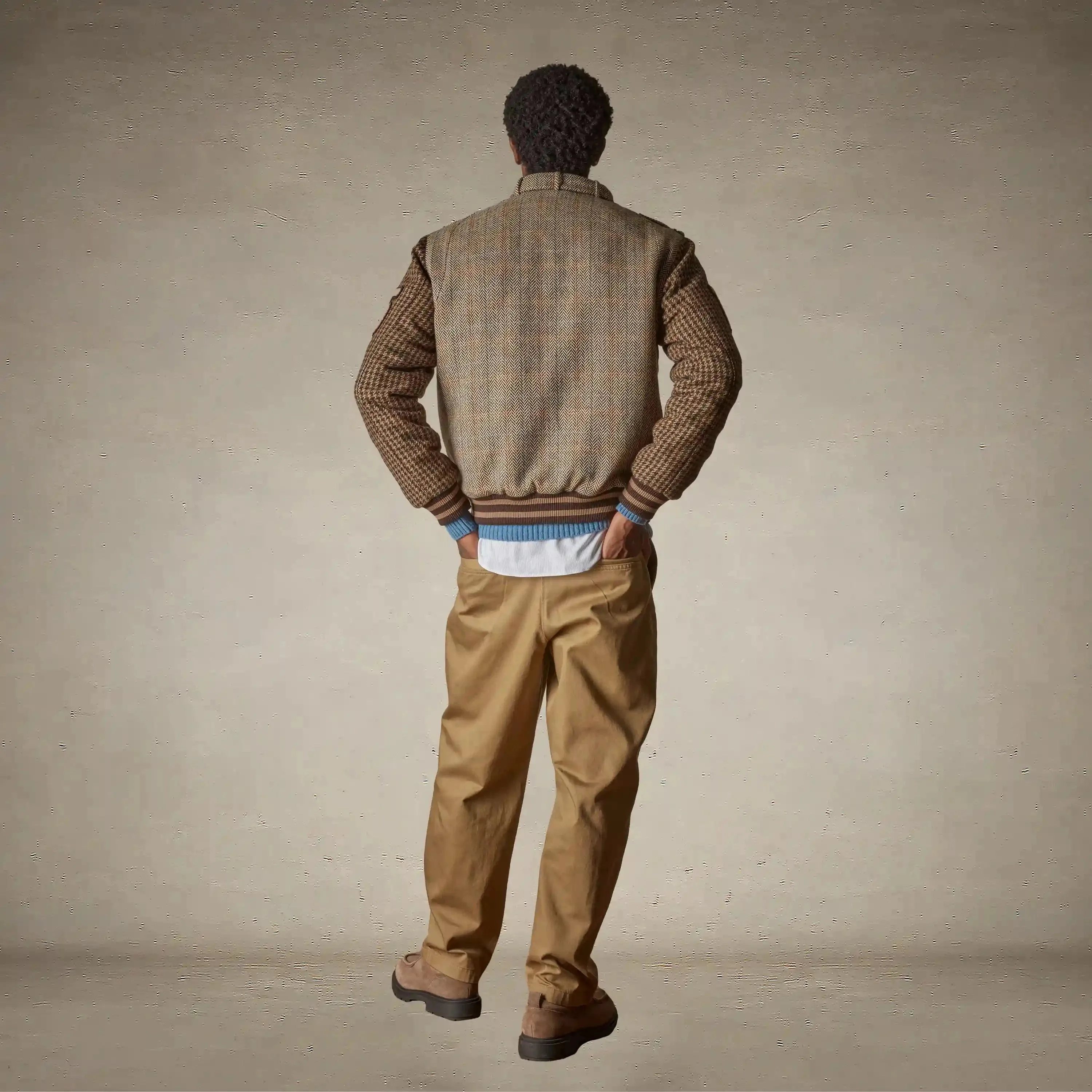 Men's Tweed Varsity Jacket