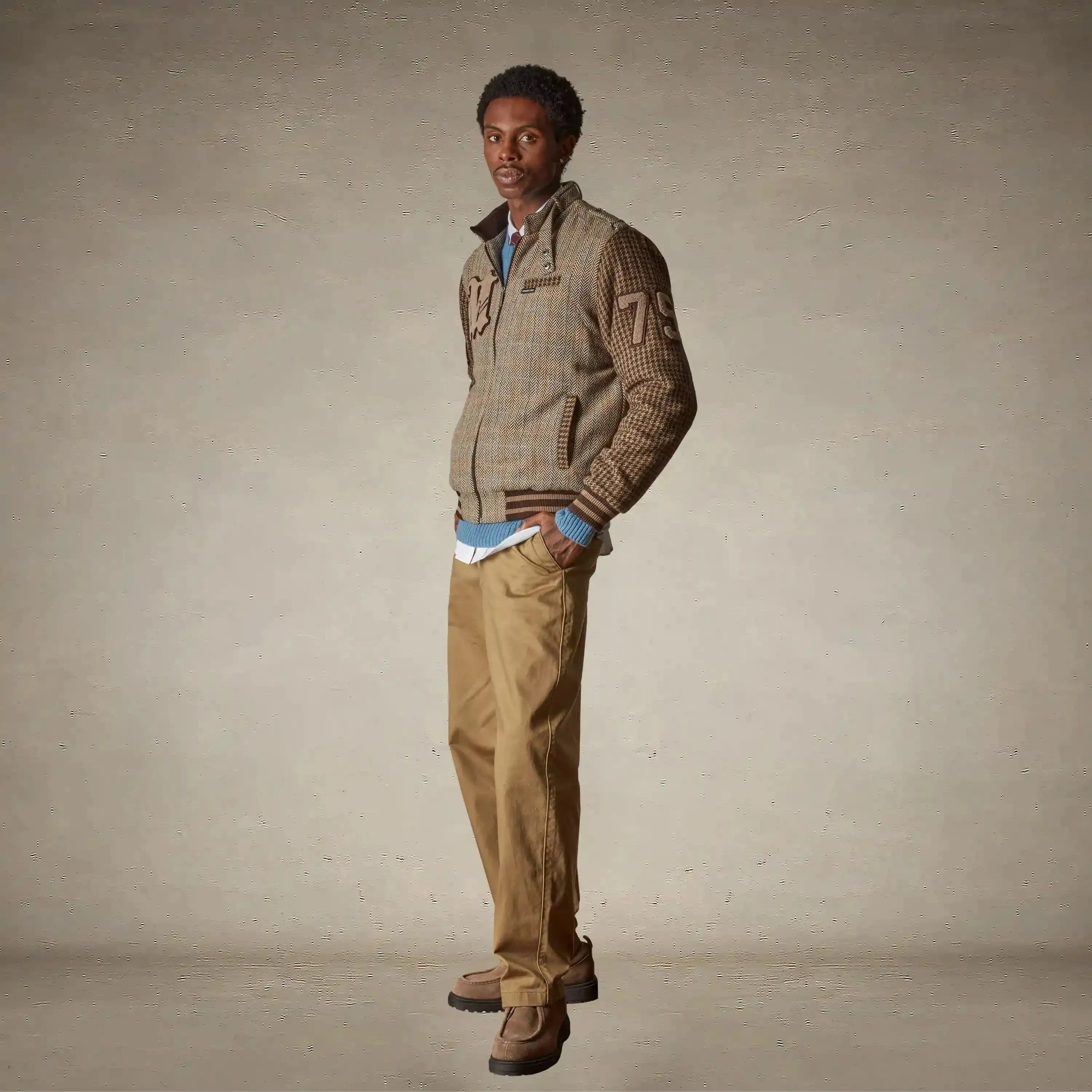 Men's Tweed Varsity Jacket