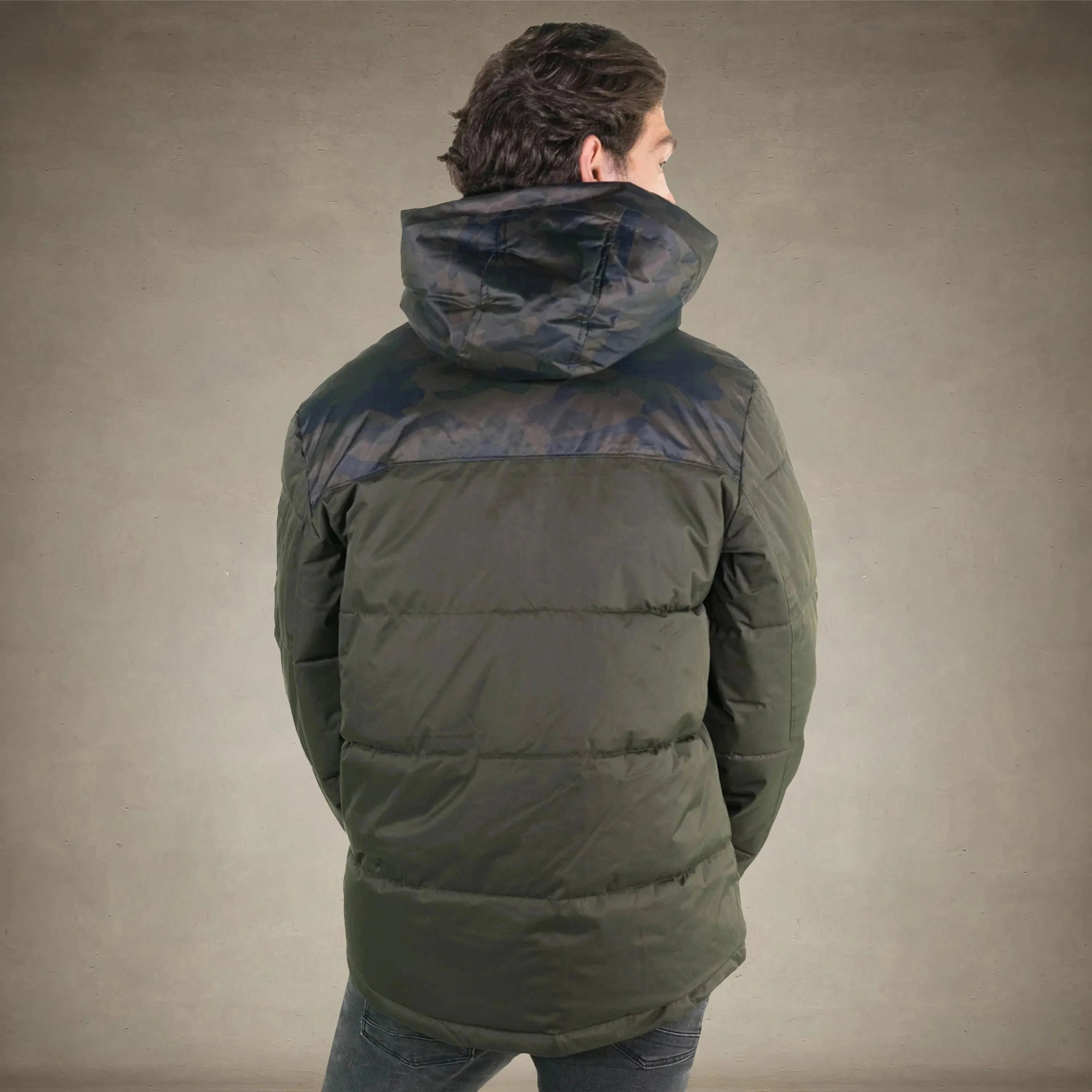 Men's Twill Block Puffer Jacket - FINAL SALE