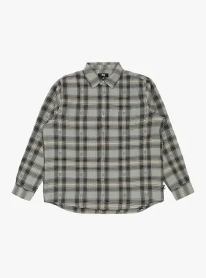 Motif Plaid Shirt Grey