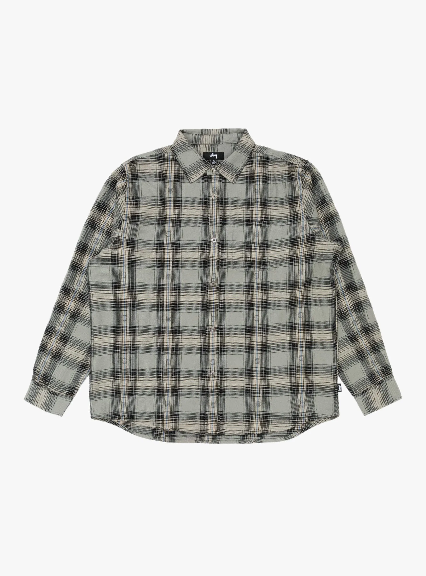 Motif Plaid Shirt Grey