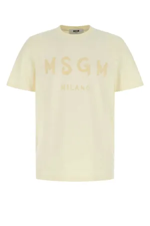 MSGM Logo Printed Crewneck T-Shirt