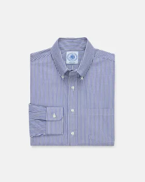 NAVY CANDY STRIPE DRESS SHIRT