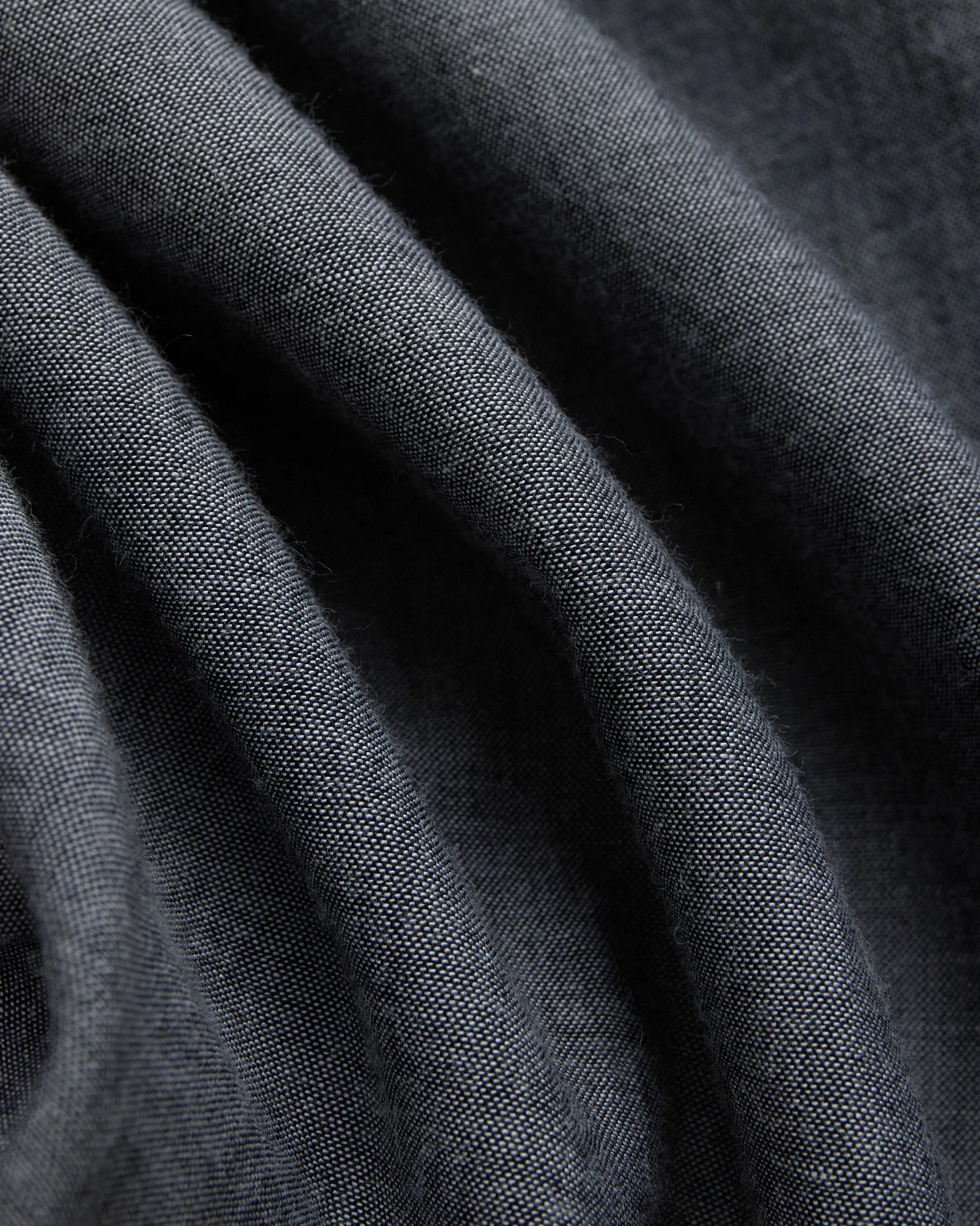 NAVY COTTON CHAMBRAY SHIRT