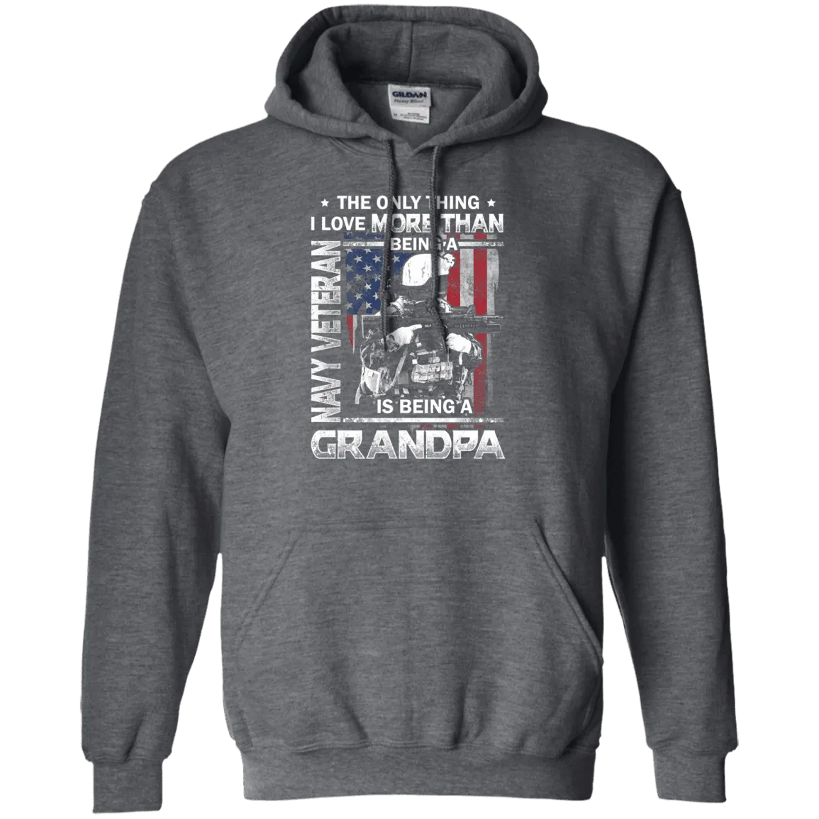 Navy Veteran I love Being A Grandpa Men Front T Shirts